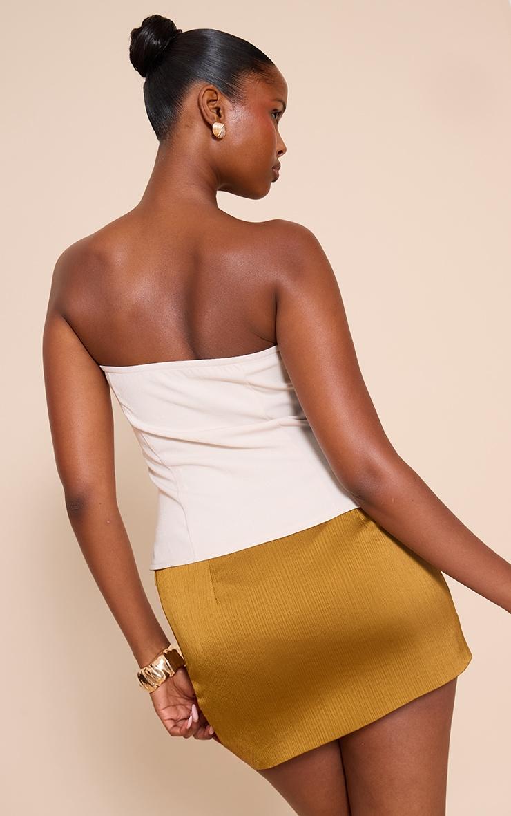 Stone Woven Trim Detail Bandeau Top Product Image