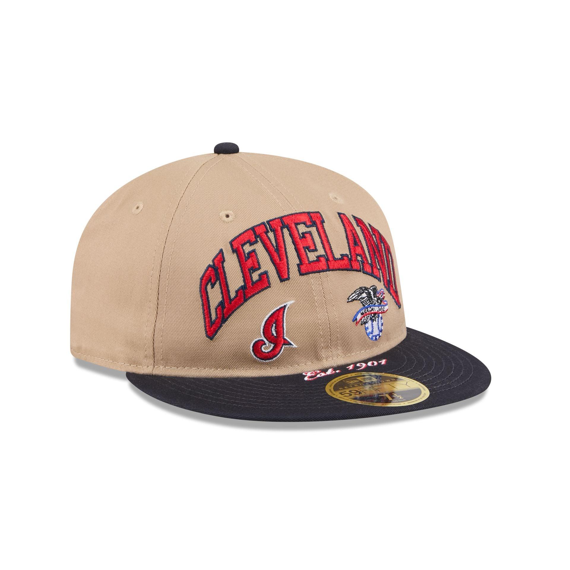Cleveland Guardians Camel Retro Crown 59FIFTY Fitted Hat Male Product Image