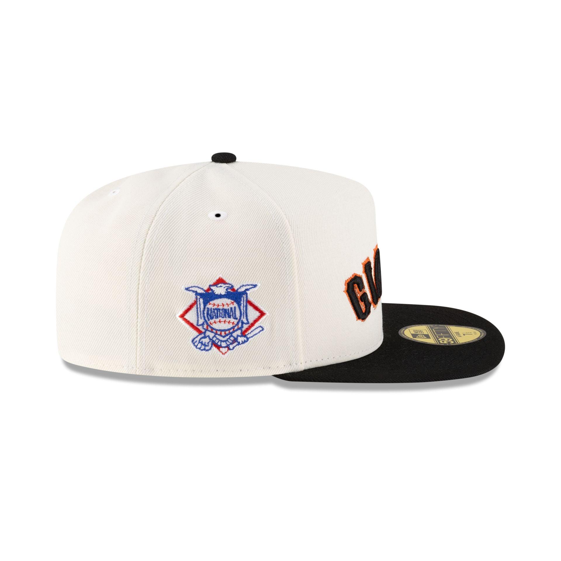 Just Caps League Sidepatch Chrome White San Francisco Giants 59FIFTY A-Frame Fitted Hat Male Product Image