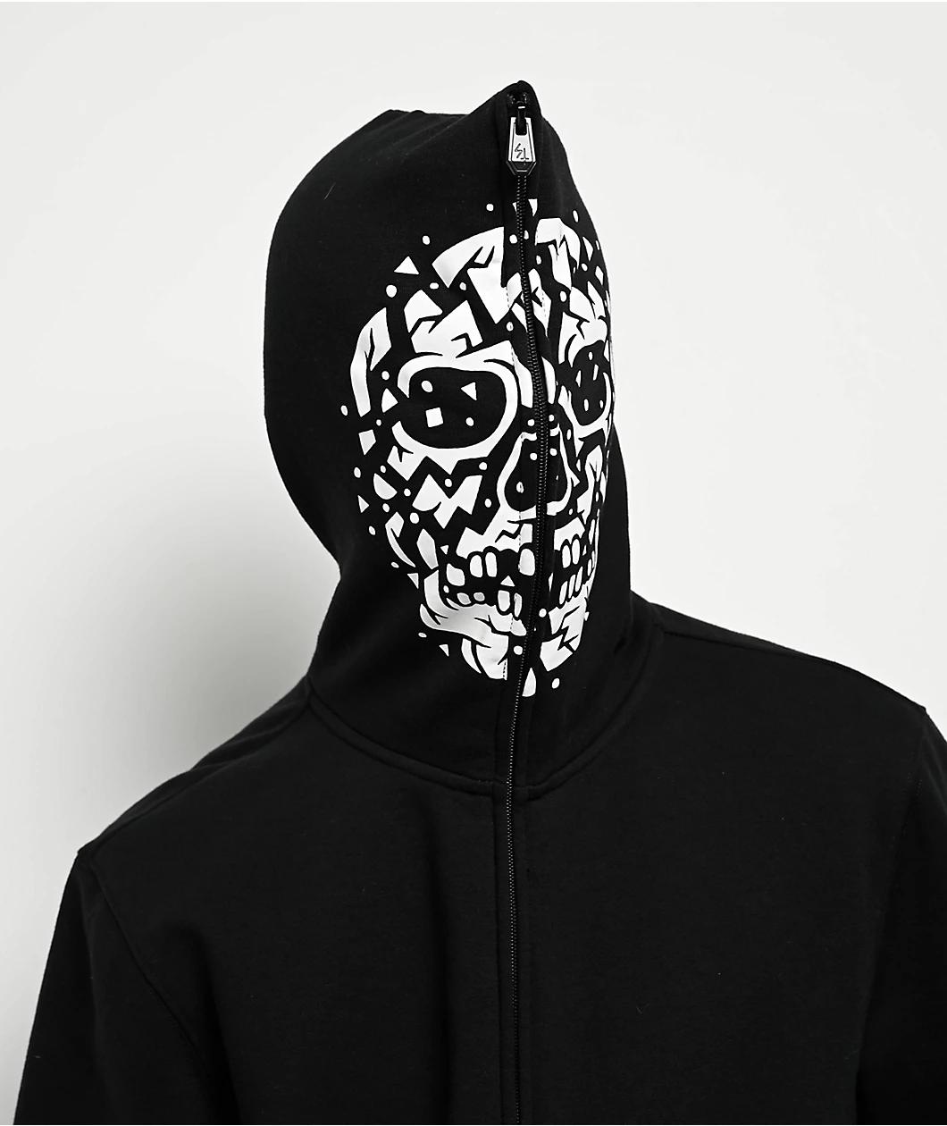 Lurking Class by Sketchy Tank Unchained Patch Bodybag Black Zip Hoodie Product Image