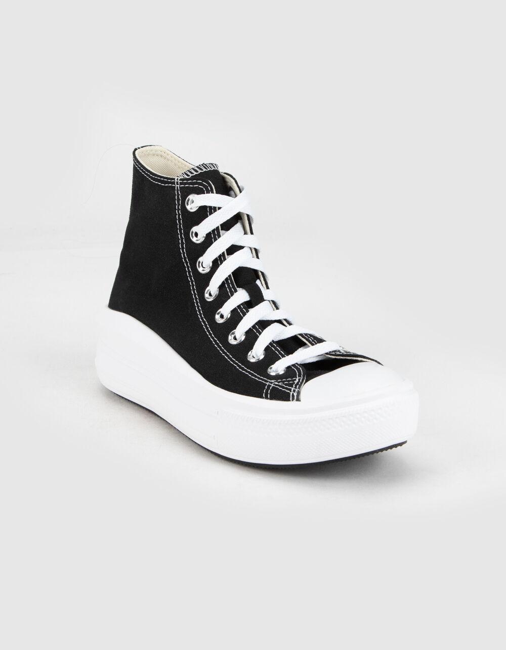 CONVERSE Chuck Taylor All Star Move Womens Black Platform High Top Shoes - BLACK/WHITE Product Image