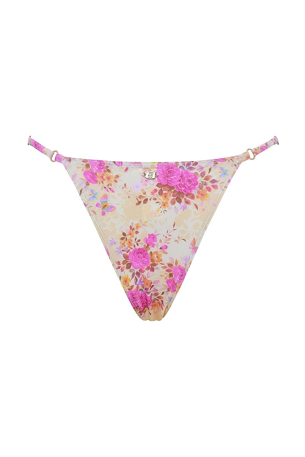 Toulouse  floral print ruffle trim bikini bottom Product Image