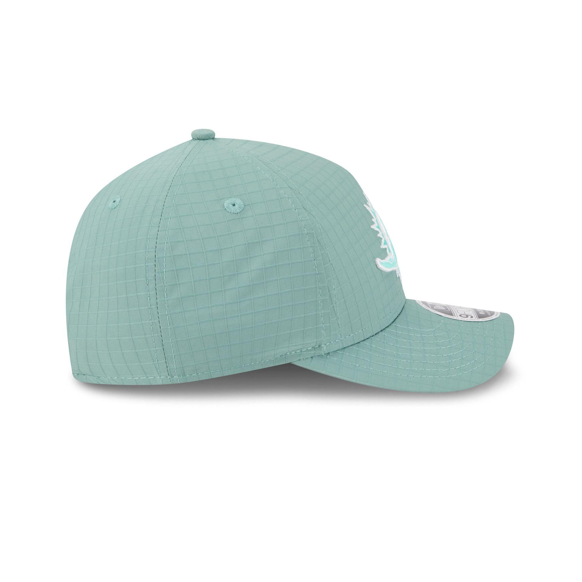 Miami Dolphins Green Ripstop 9FORTY M-Crown A-Frame Snapback Hat Male Product Image