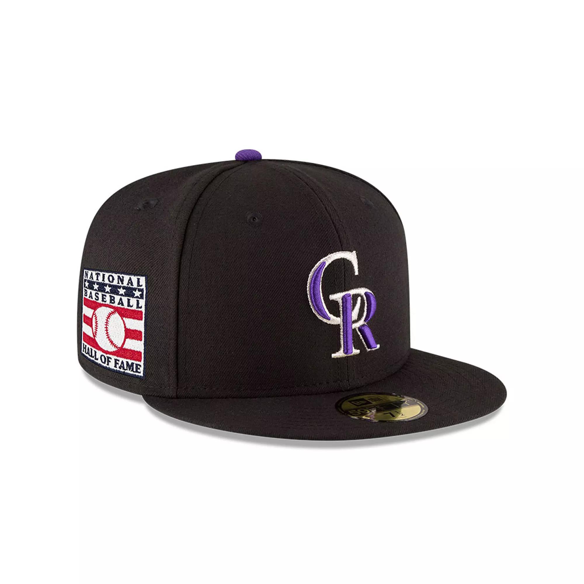 Men's New Era Black Colorado Rockies National Baseball Hall of Fame 59FIFTY Fitted Hat, Size: 7 5/8 Product Image