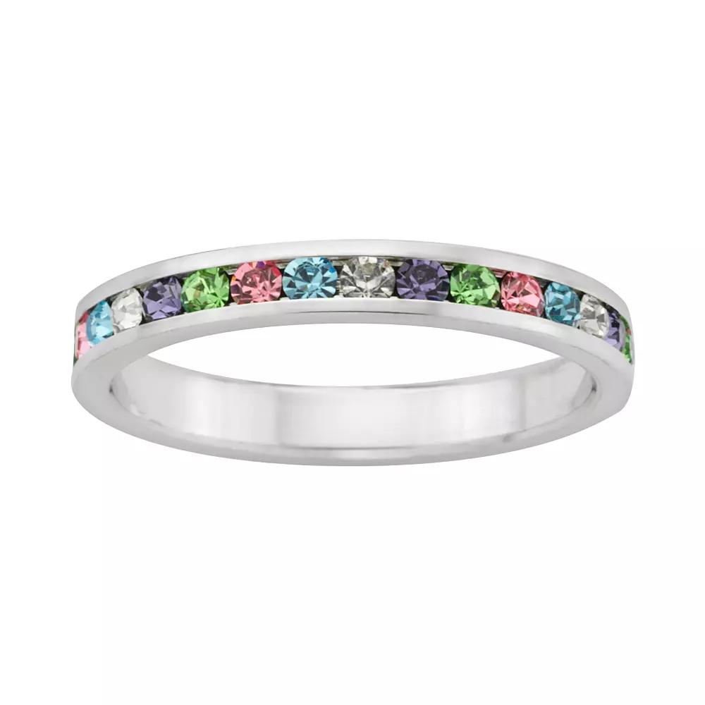 Traditions Jewelry Company Sterling Silver Crystal Eternity Ring, Women's,  Product Image