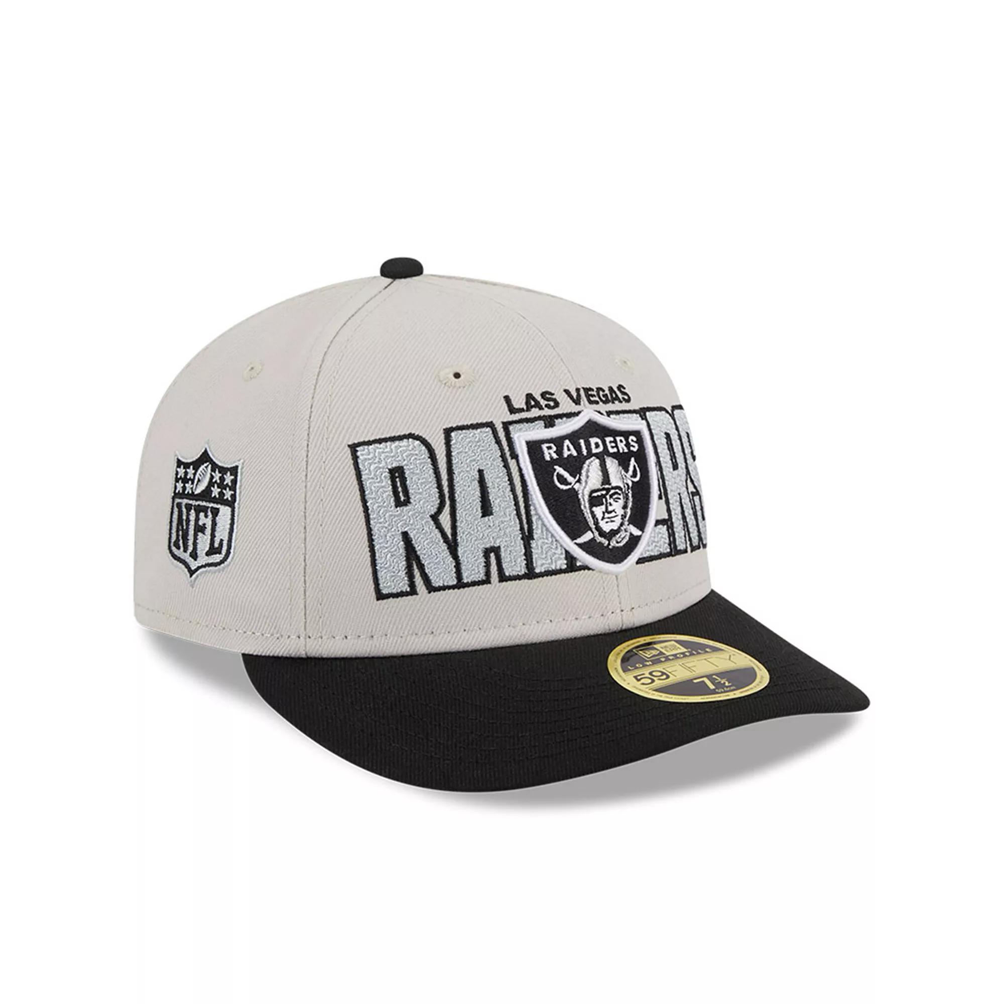 Men's New Era Stone/Black Las Vegas Raiders 2023 NFL Draft Low Profile 59FIFTY Fitted Hat, Size: 8, Lvr Team Product Image