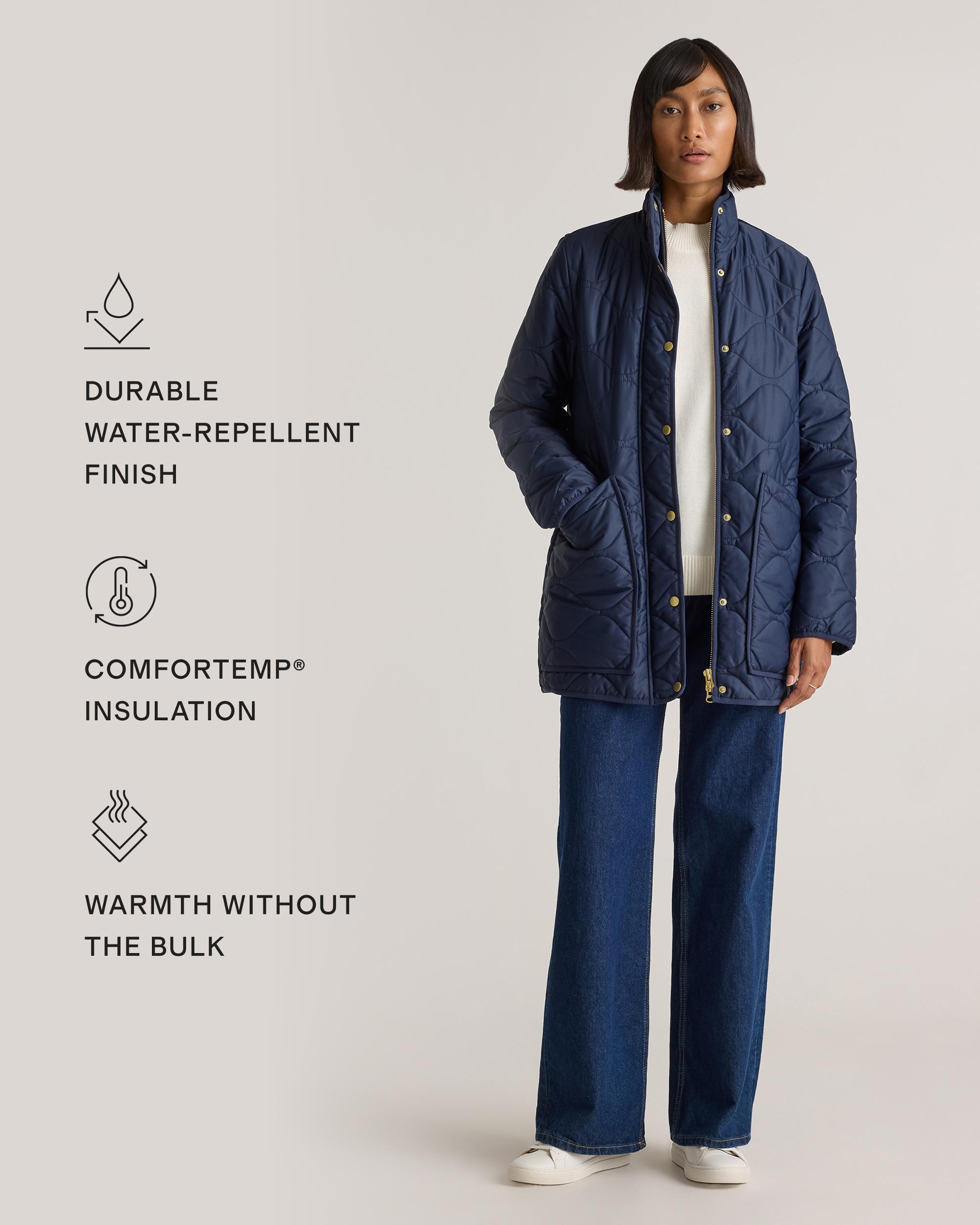 Quince | Women's Featherless Quilted Long Puffer Jacket Size XL, Nylon Product Image