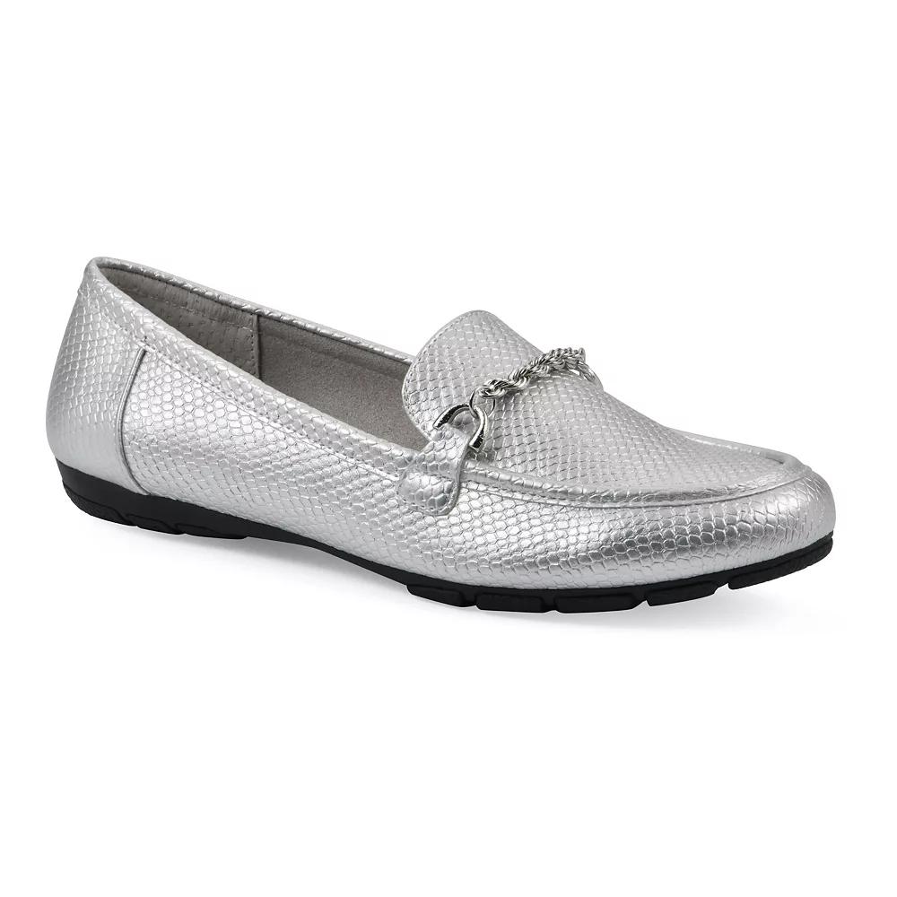 Cliffs by White Mountain Genius Women's Loafers, Size: 7, Silver Product Image