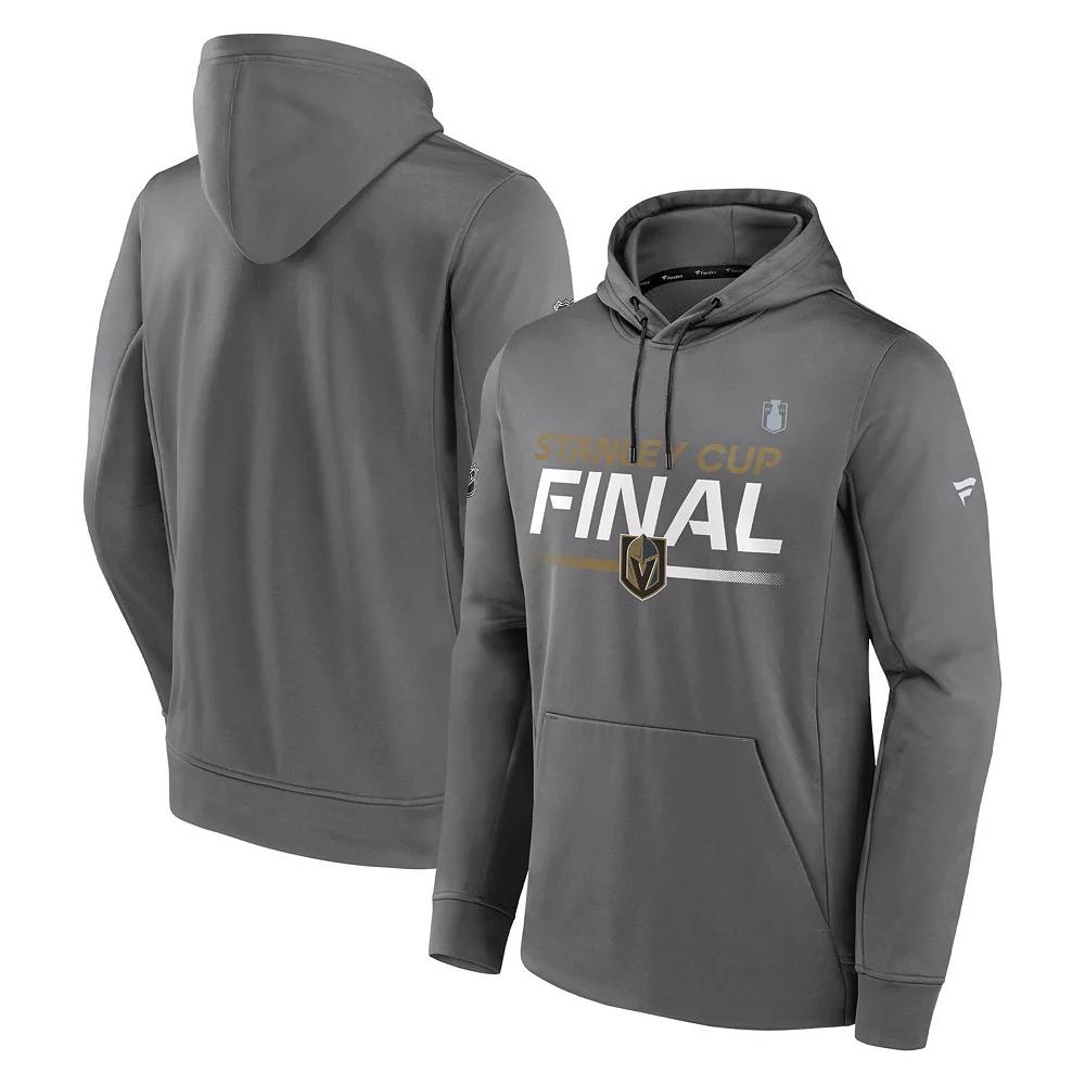 Men's Fanatics Branded Gray Vegas Golden Knights 2023 Stanley Cup Final Authentic Pro Pullover Hoodie,  Product Image