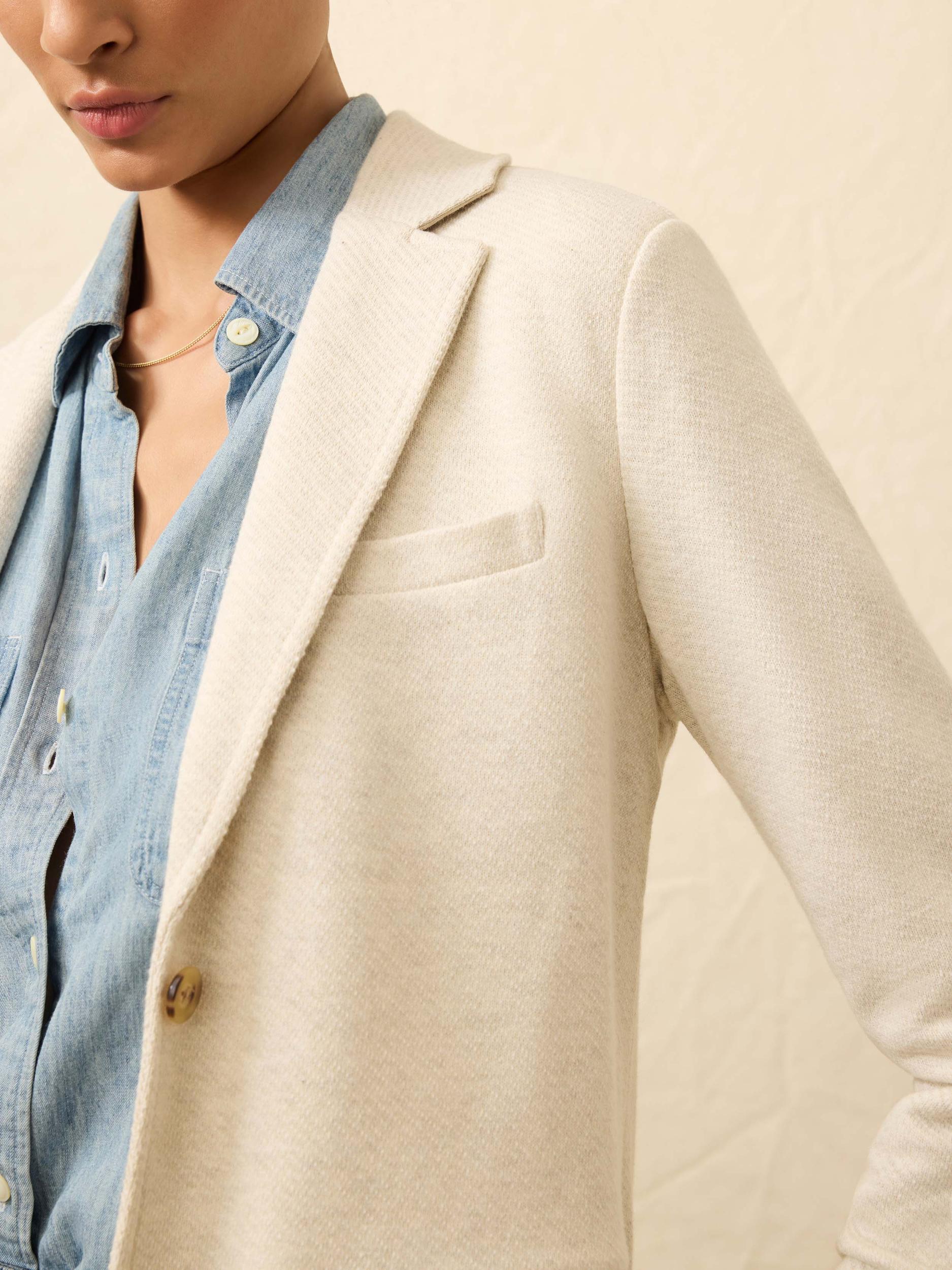 Inlet Knit Blazer - Light Oatmeal Melange Female Product Image