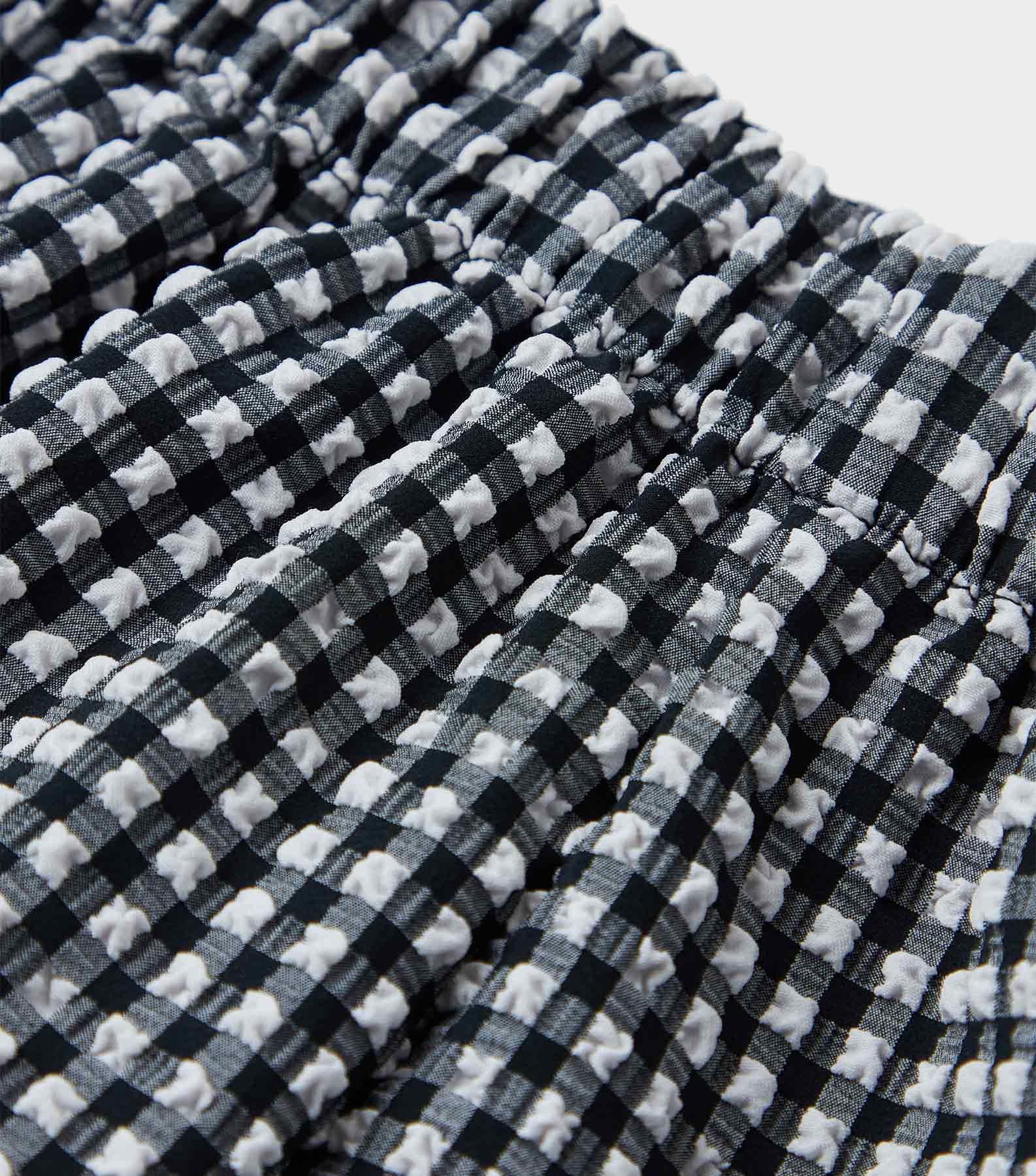 Gingham Seersucker Shorts - Black Gingham Product Image