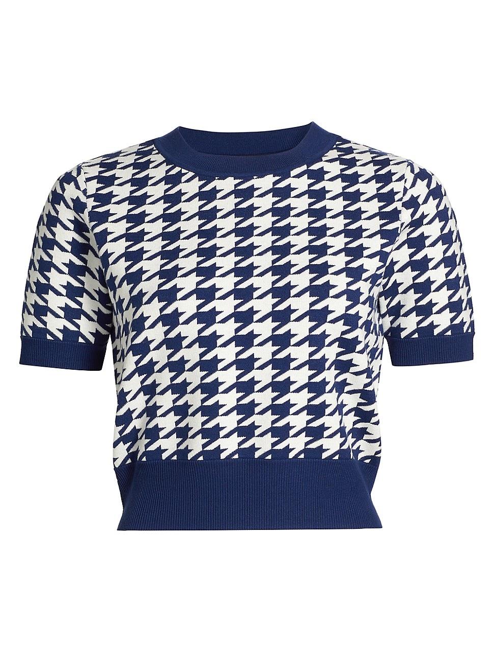 Womens Jules Houndstooth Short-Sleeve Top Product Image