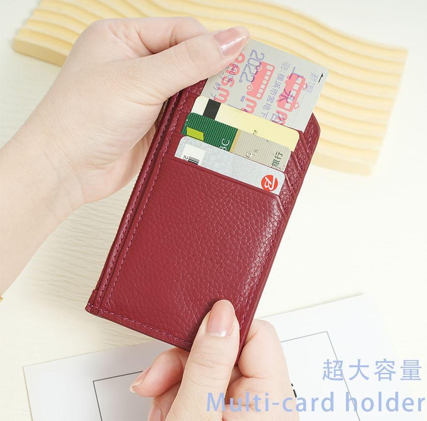 Plain Genuine Leather Card Holder Product Image
