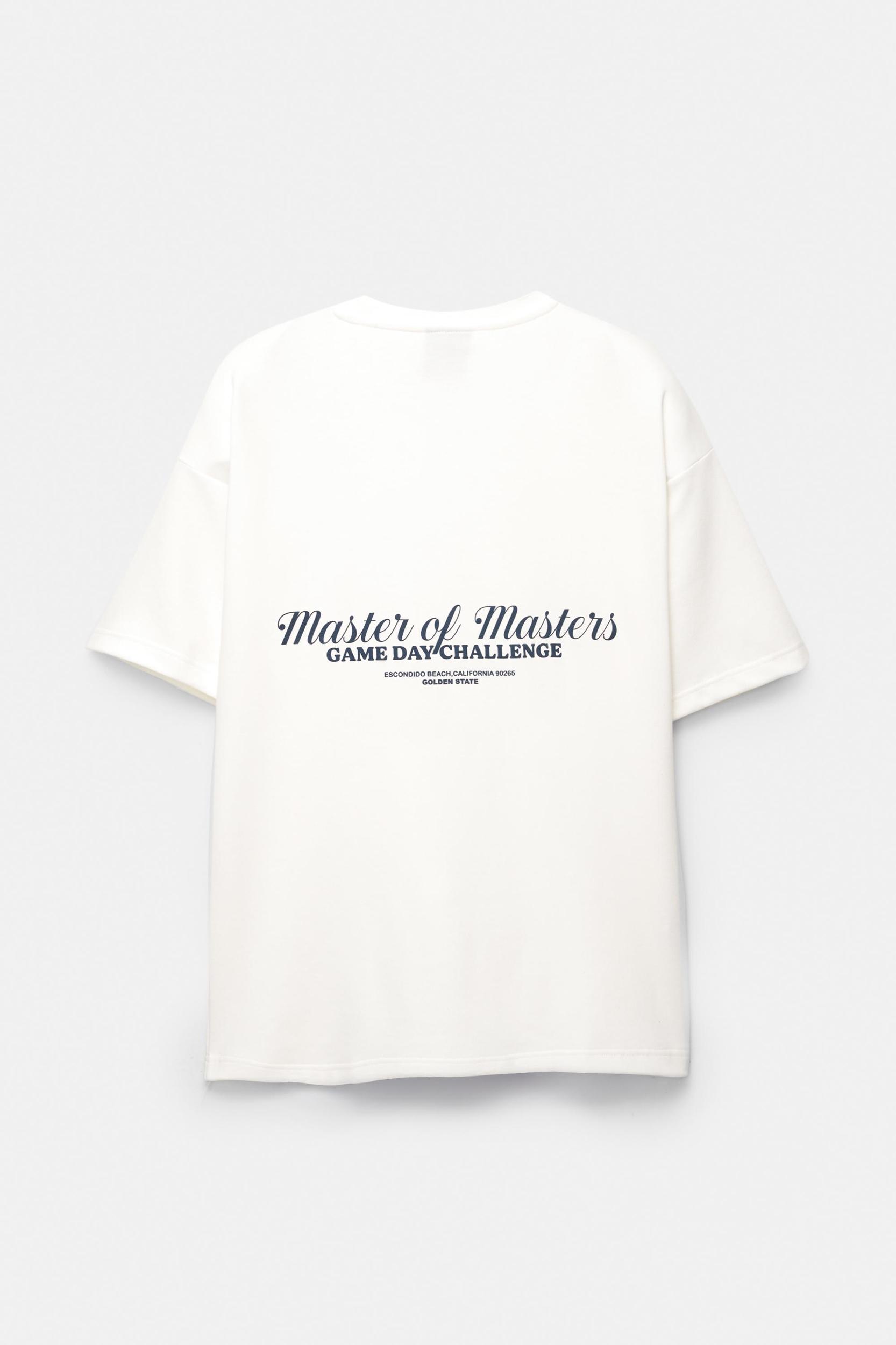 Embroidered short sleeve sweatshirt Product Image