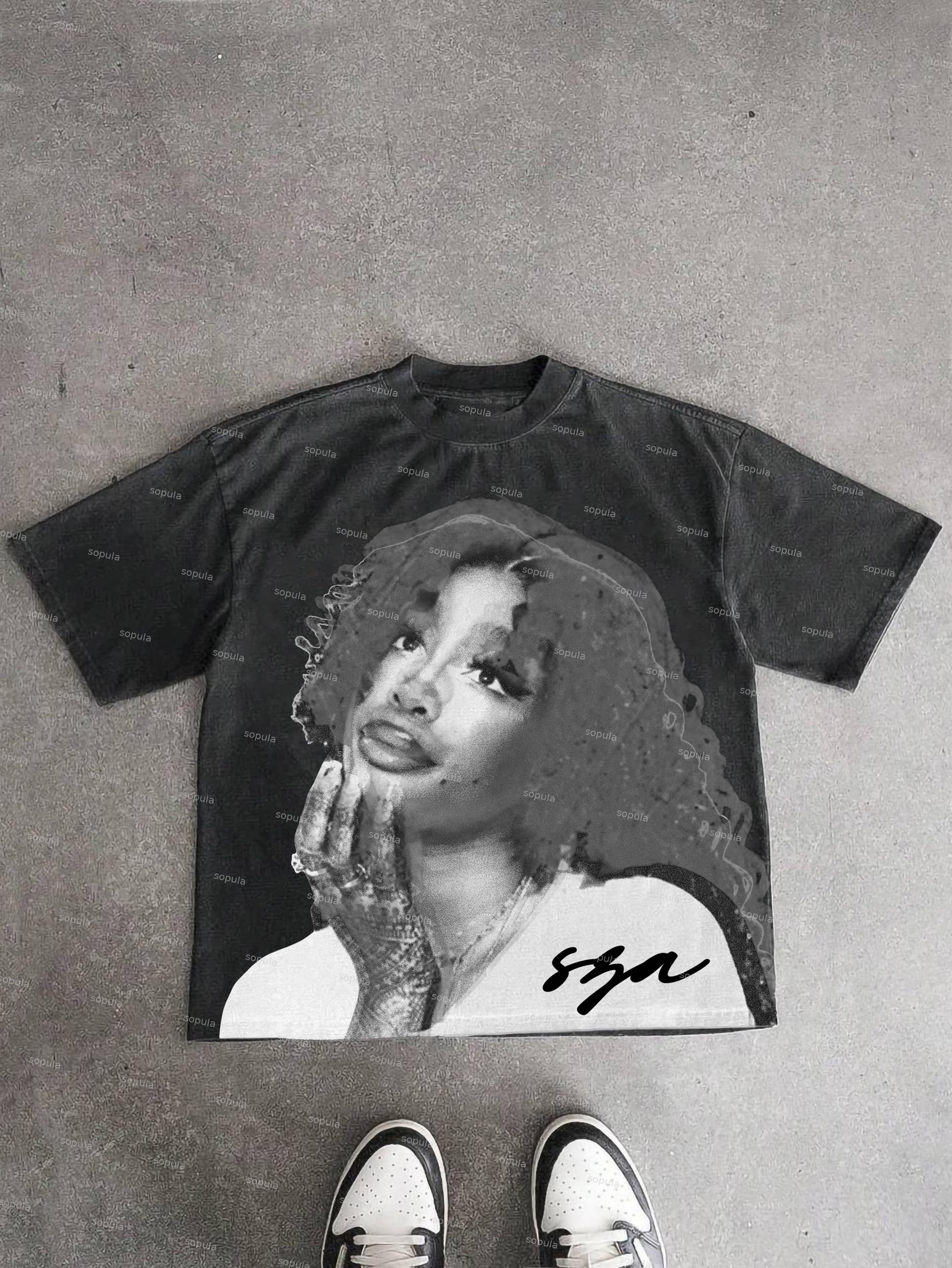 Sopula Vintage Sza Graphic Washed T-Shirt Product Image