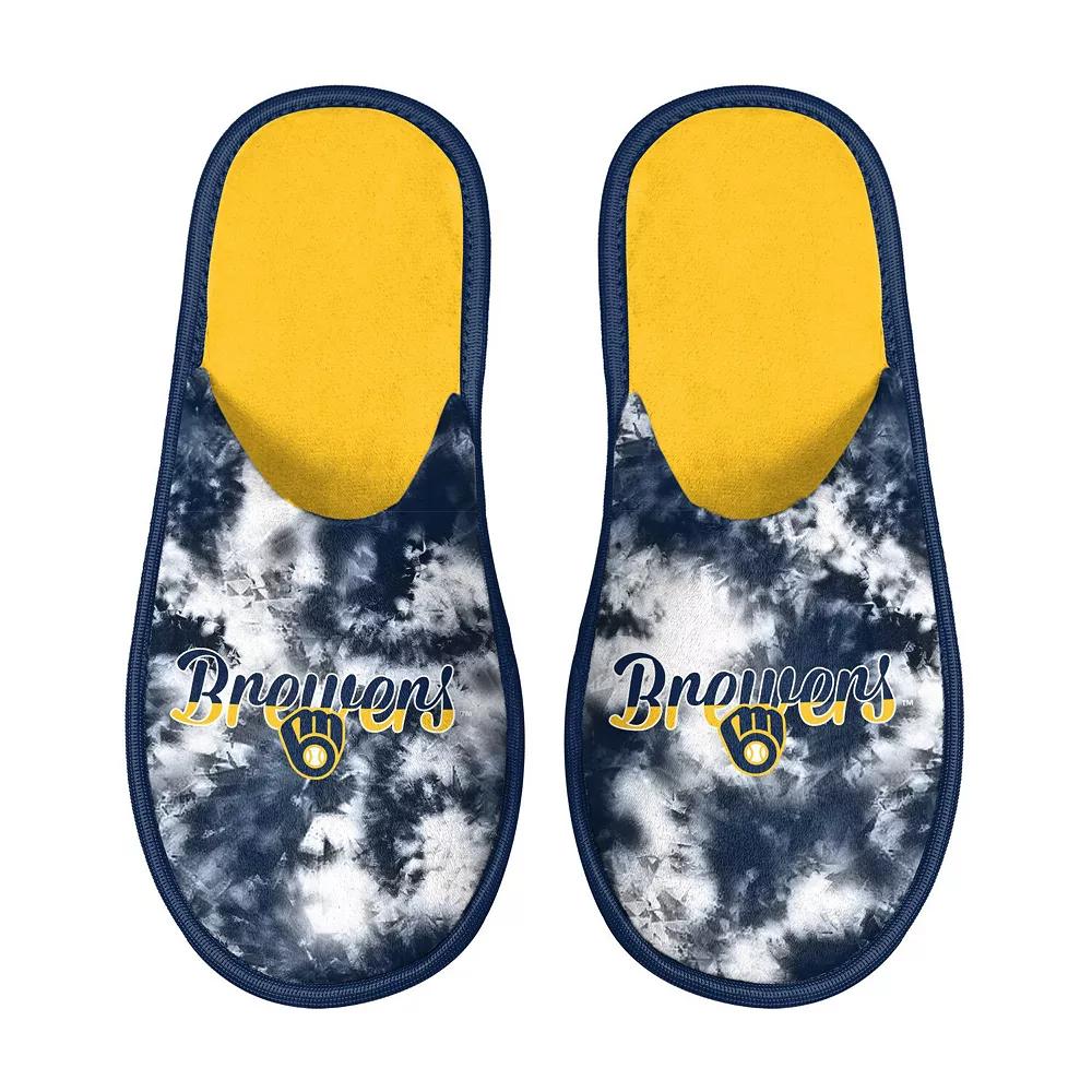 Women's FOCO Milwaukee Brewers Team Scuff Slide Slippers, Size: XL, Blue Product Image