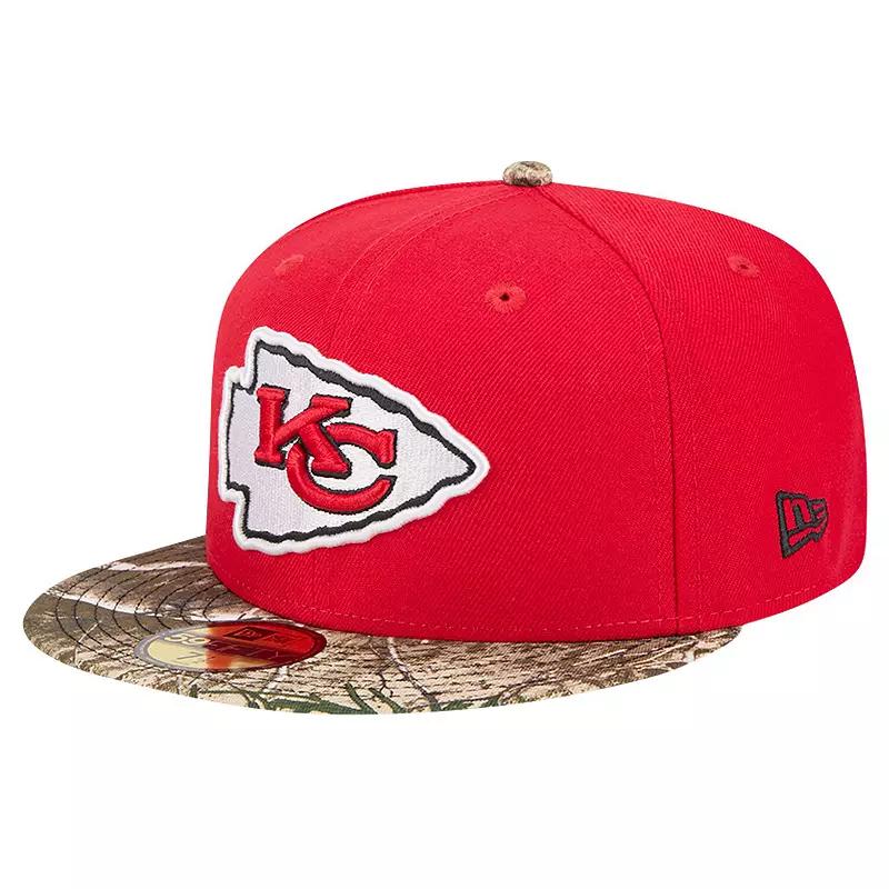 Men's New Era Red Kansas City Chiefs Active Two-Tone Camo 59FIFTY Fitted Hat, Size: 7 3/8 Product Image