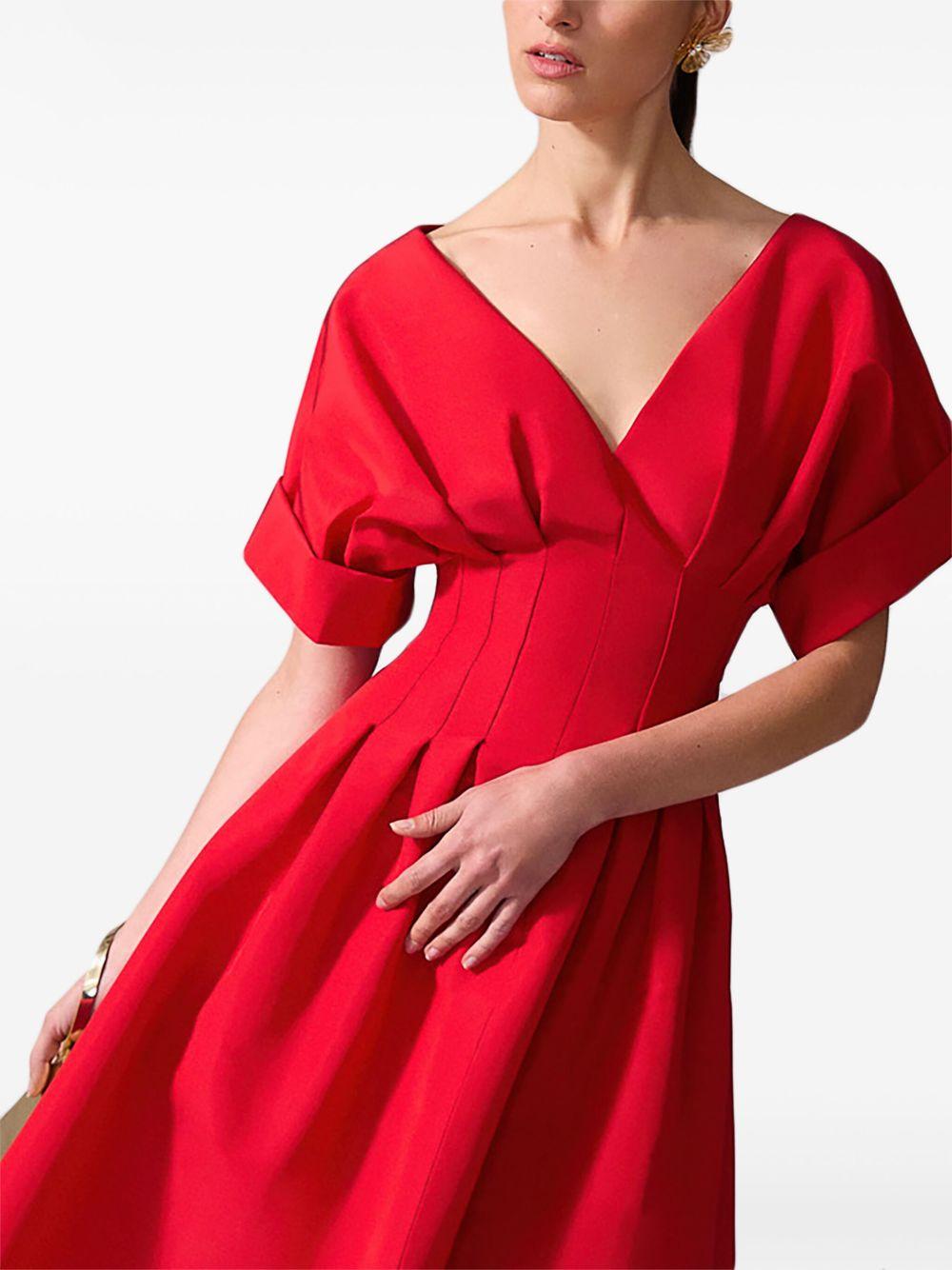 gathered-detail midi dress Product Image