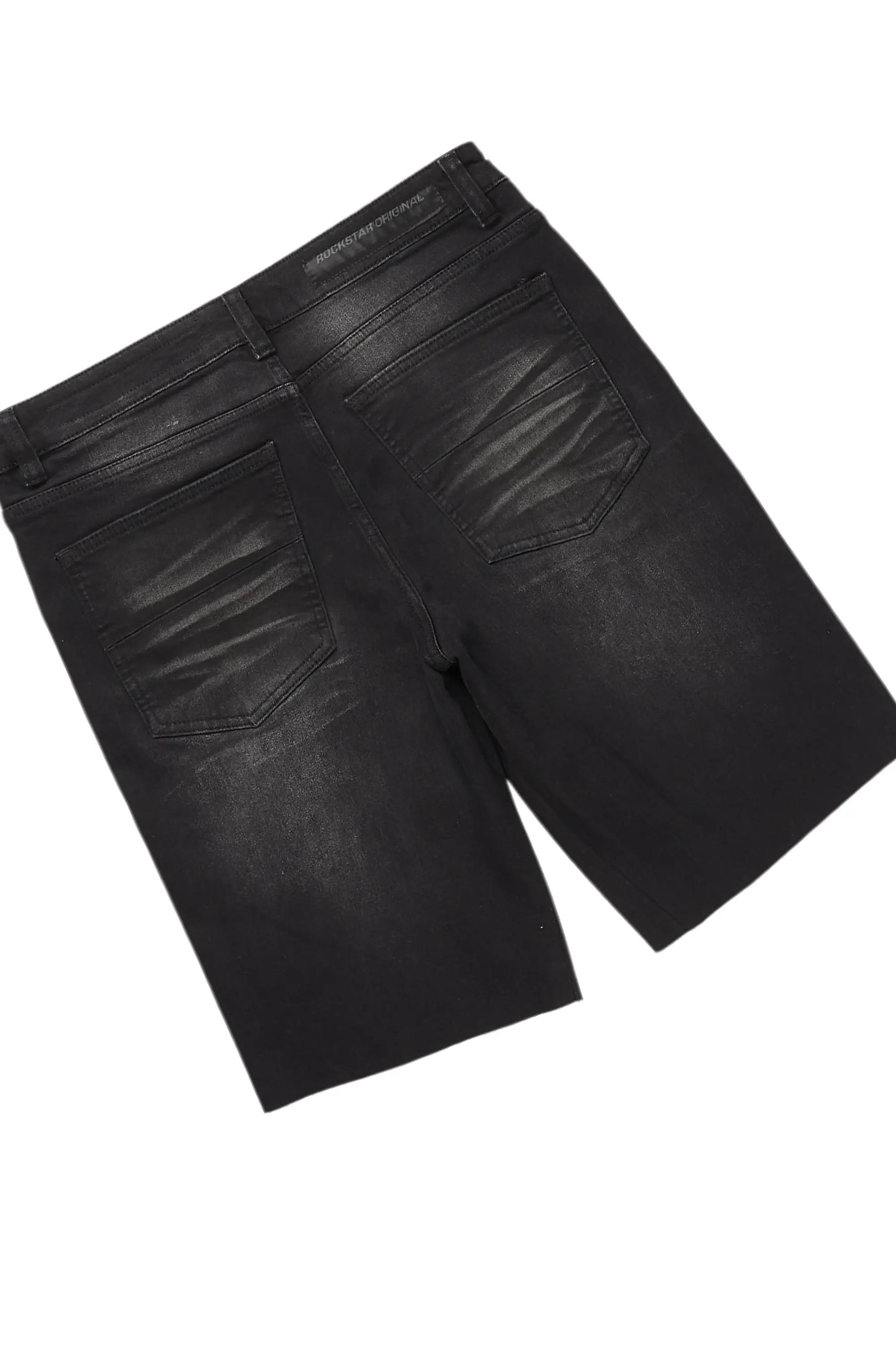 Brett Black T-Shirt/Denim Short Set Male Product Image