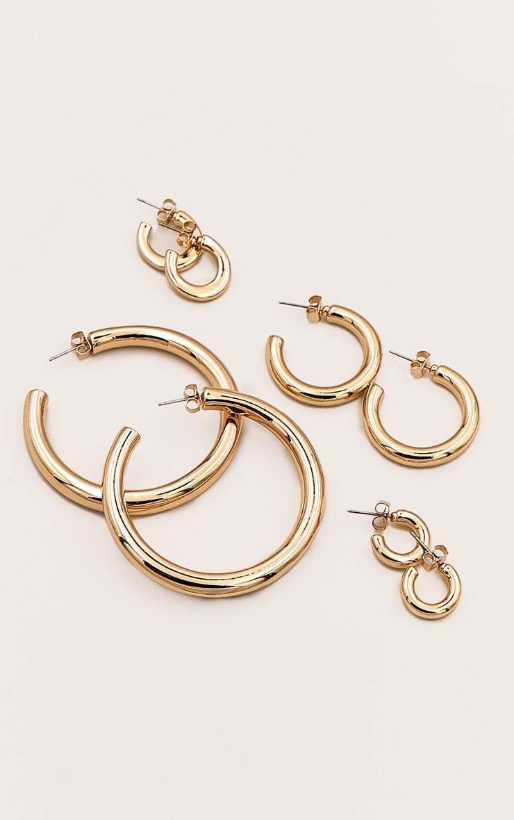 Gold Assorted Multipack Hoop Earrings Product Image