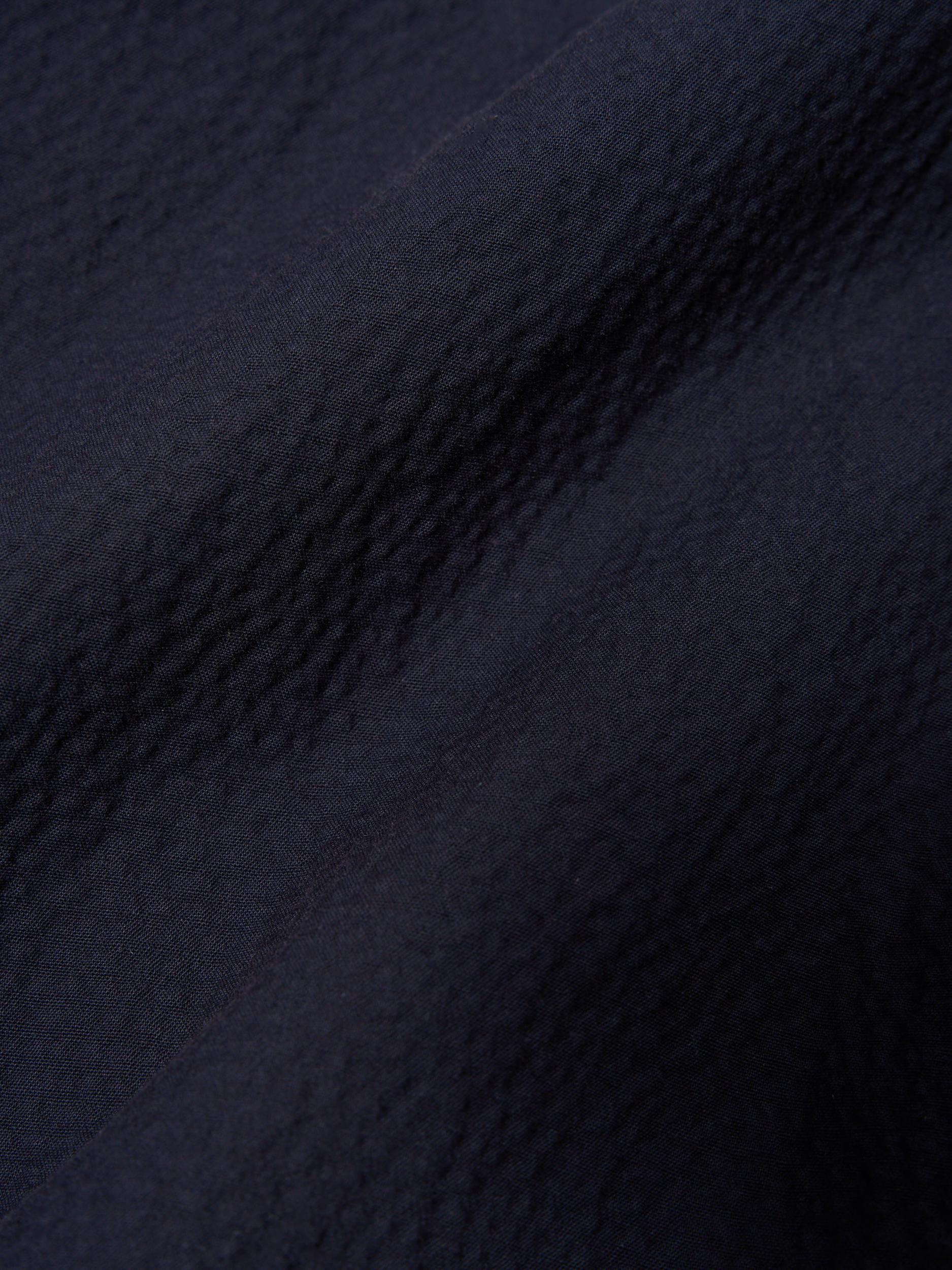 Universal Works Five Pocket Jacket in Navy Seersucker II Product Image