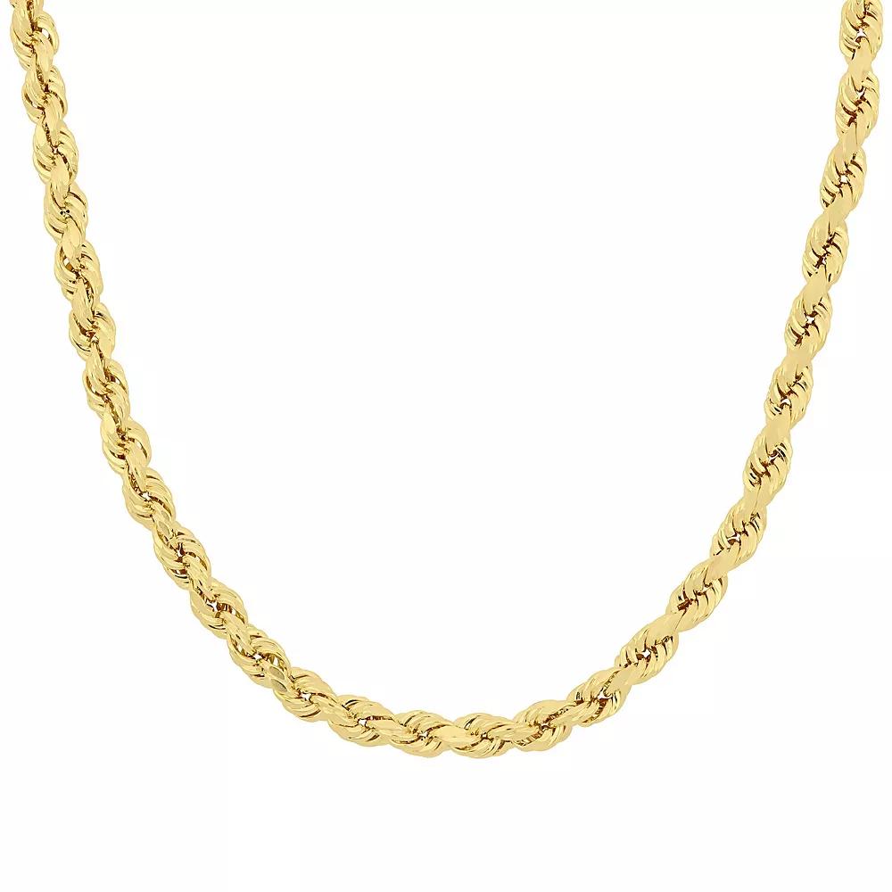 Stella Grace 10k Gold Men's Rope Chain Necklace,  Product Image
