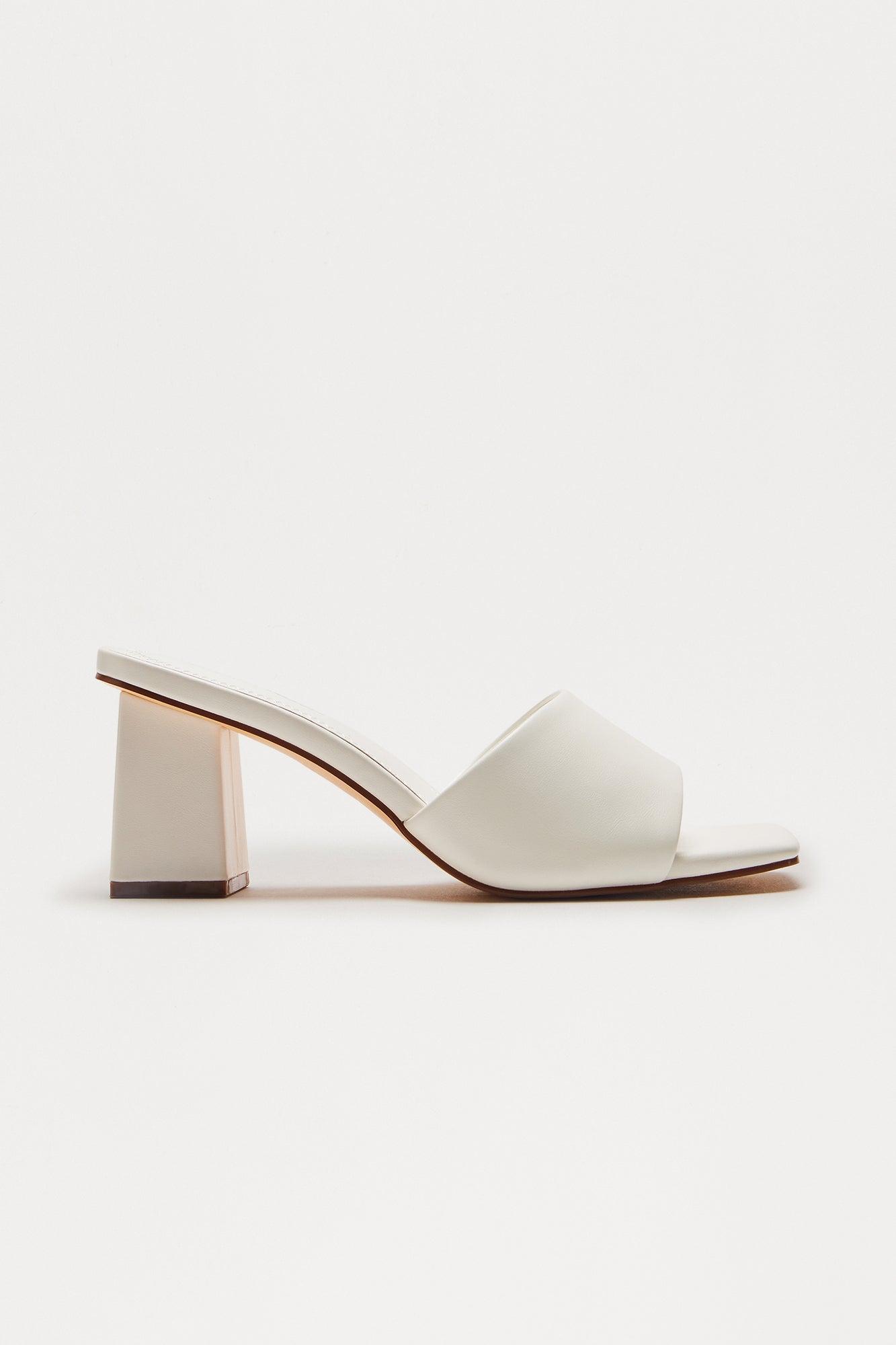 Meant To Last Heeled Mules - White Product Image
