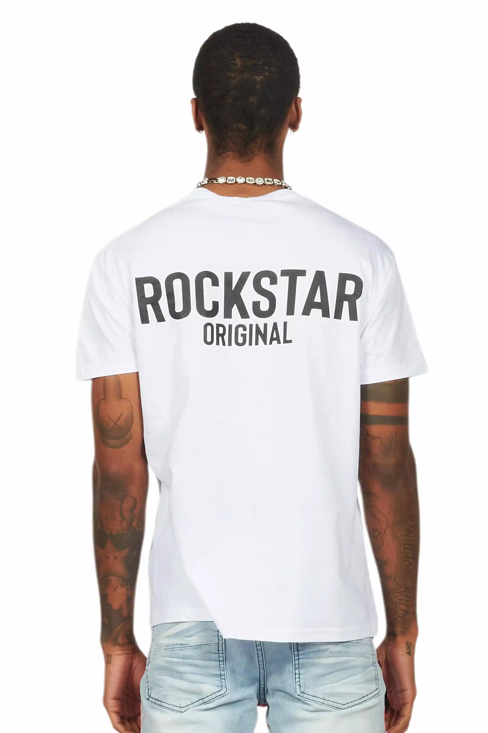 Sana White/Black Graphic T-Shirt Male Product Image