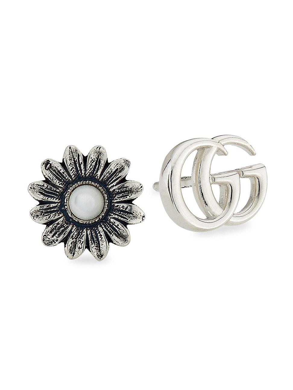 Womens Double G Flower Stud Earrings Product Image
