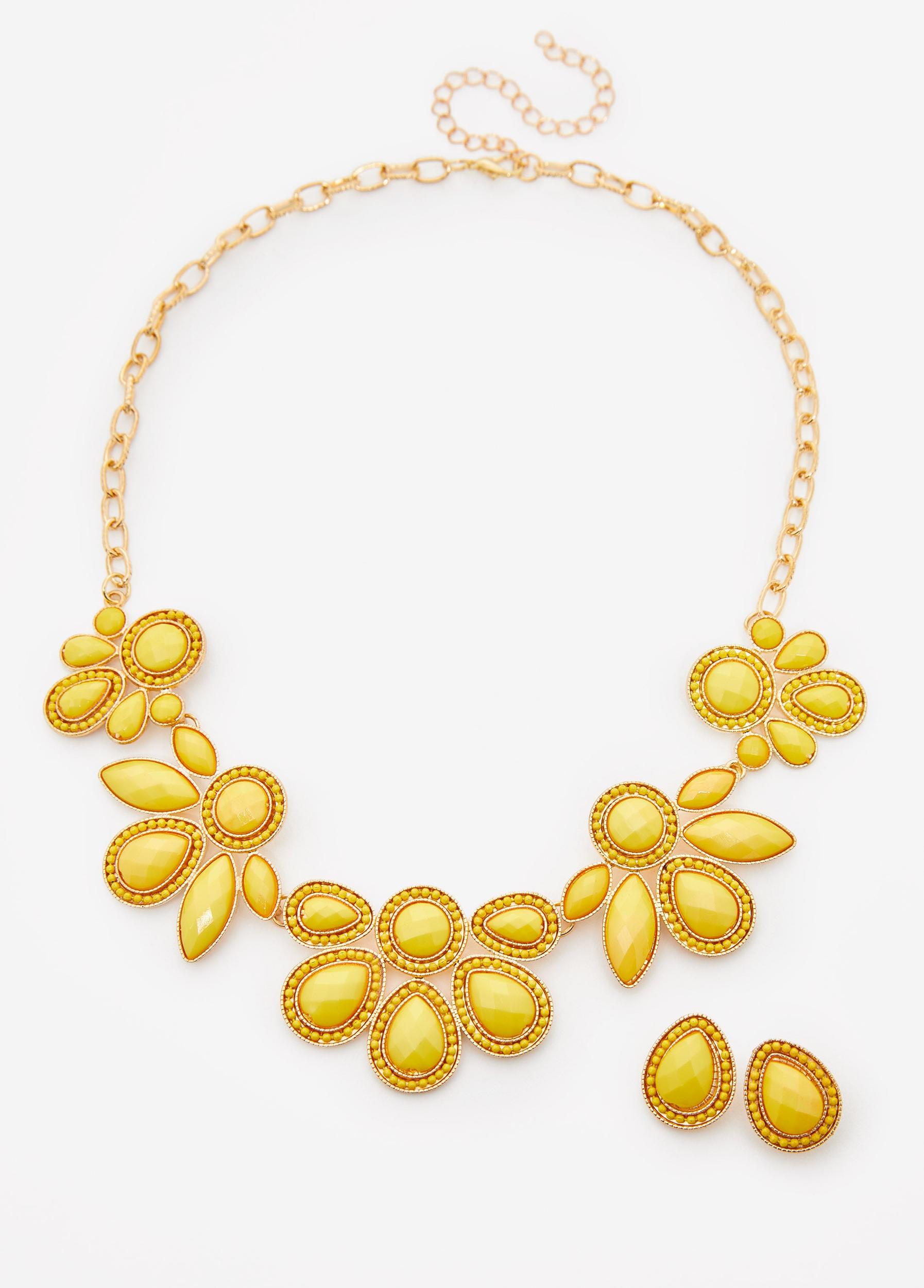 Beaded Flower Necklace Set Product Image