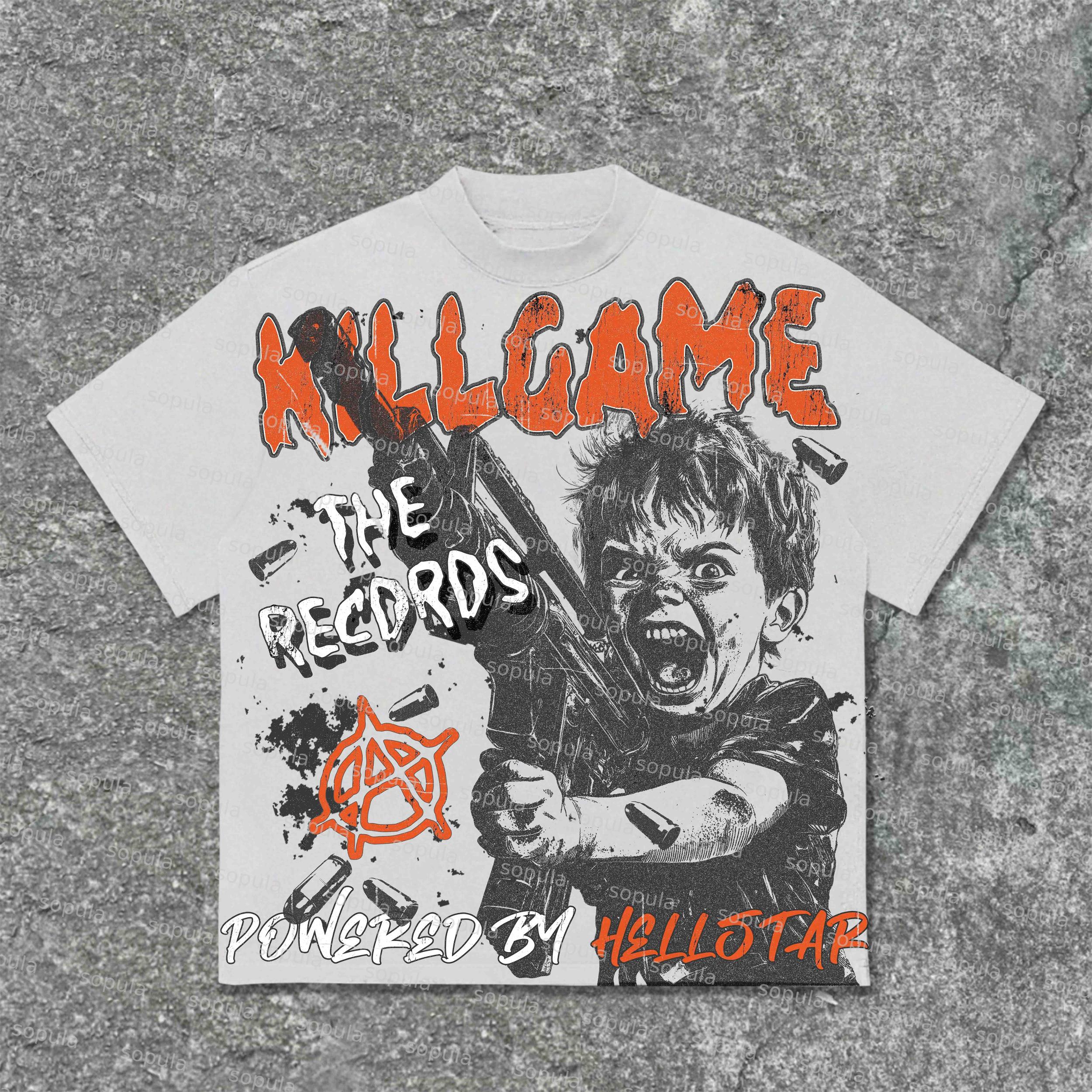 Sopula Street Killgame Makes Old Graphics Cotton T-Shirt Product Image