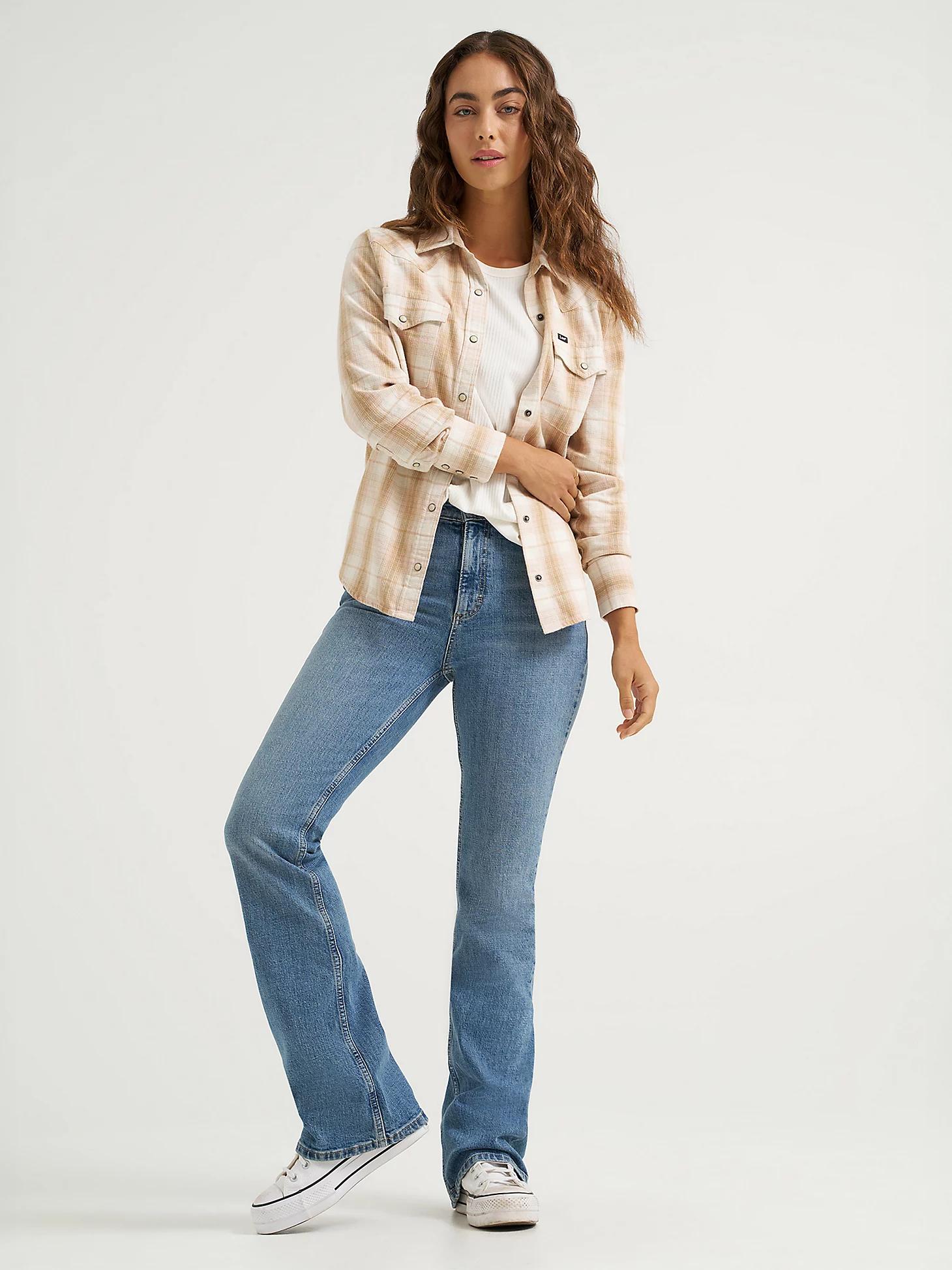 Women's Plaid Western Snap Front Shirt | Women's Tops & Tees | Lee® Product Image