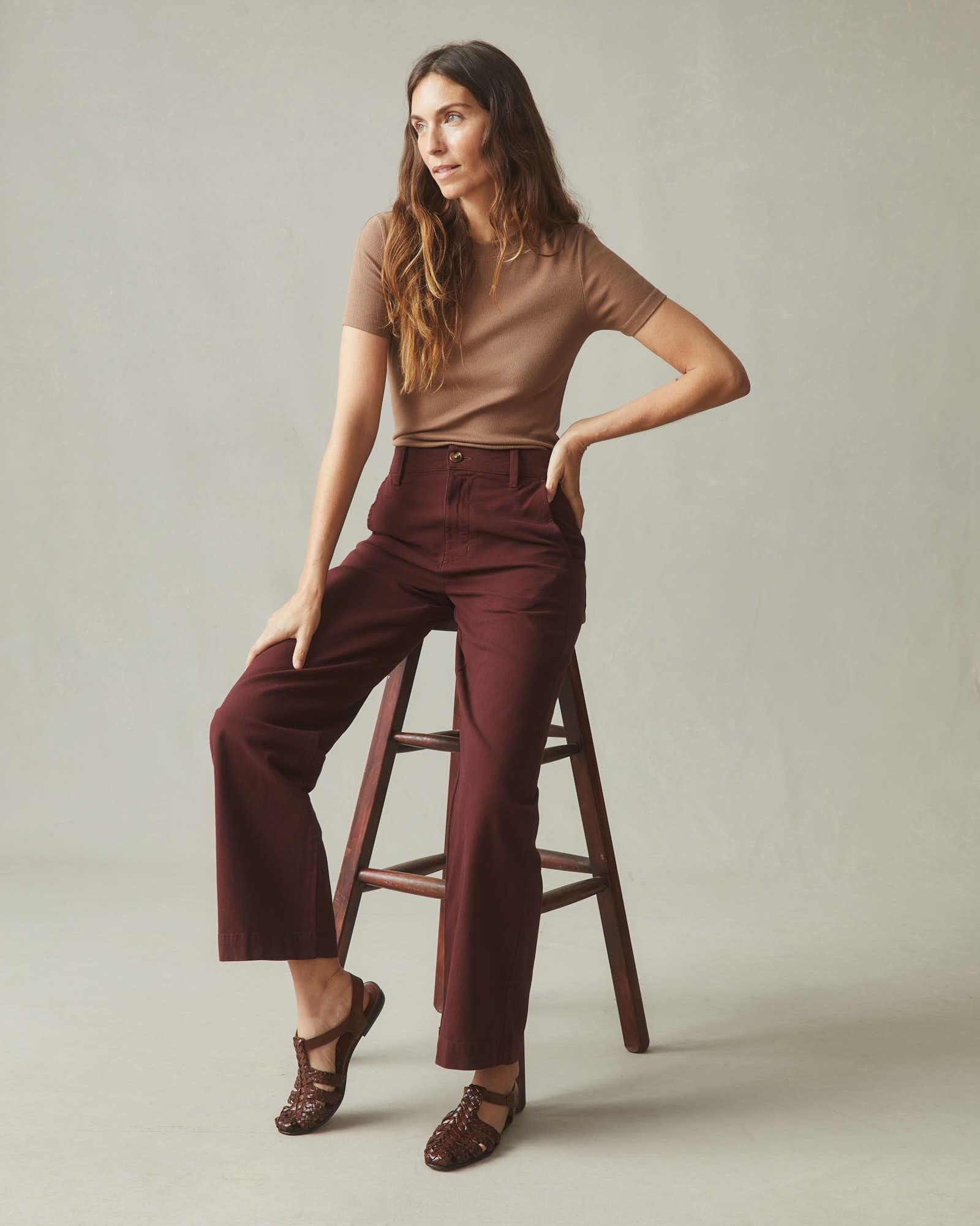 Women's Wide Leg Pant - Rum Raisin Product Image