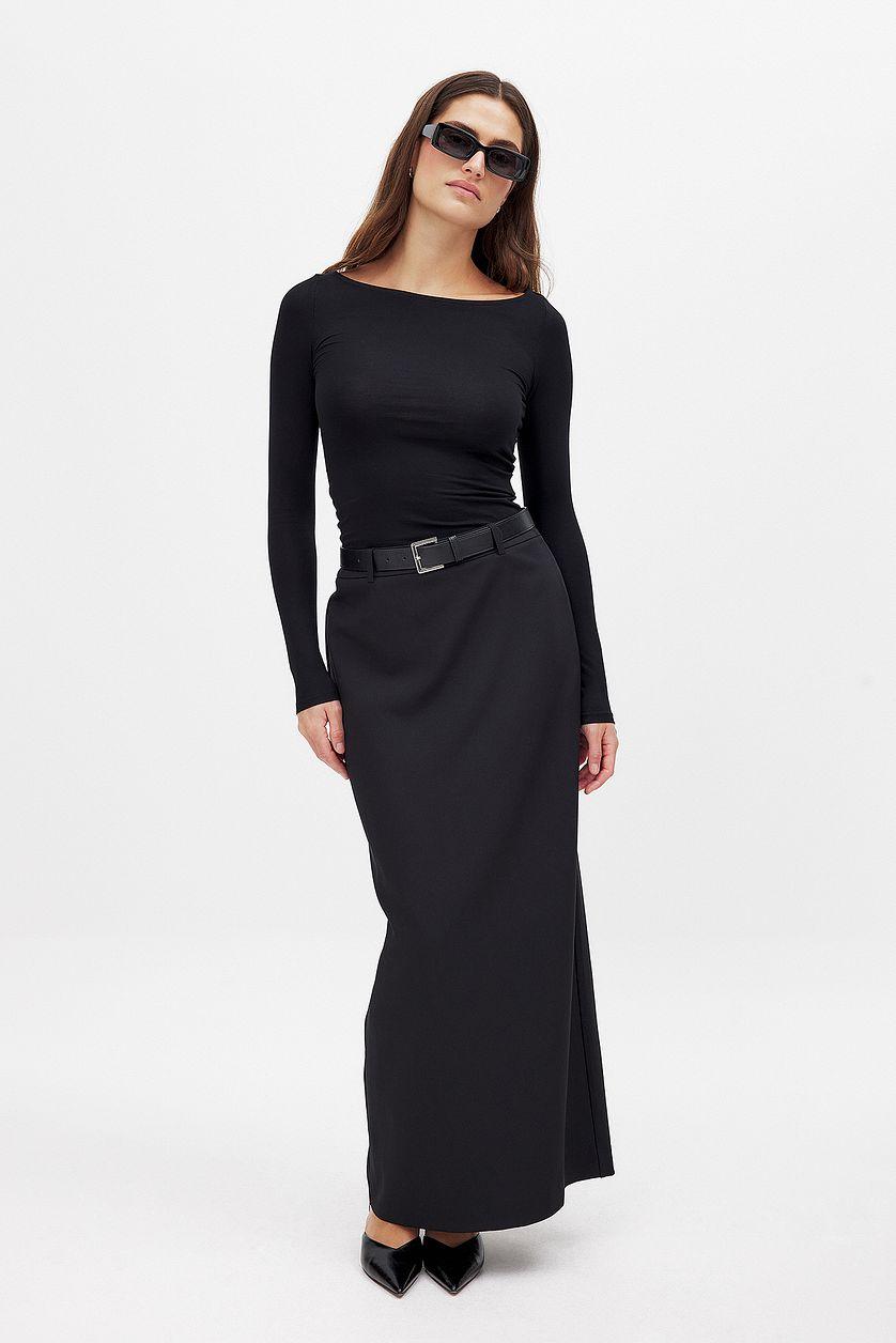 Boat Neck Long Sleeve Top Product Image