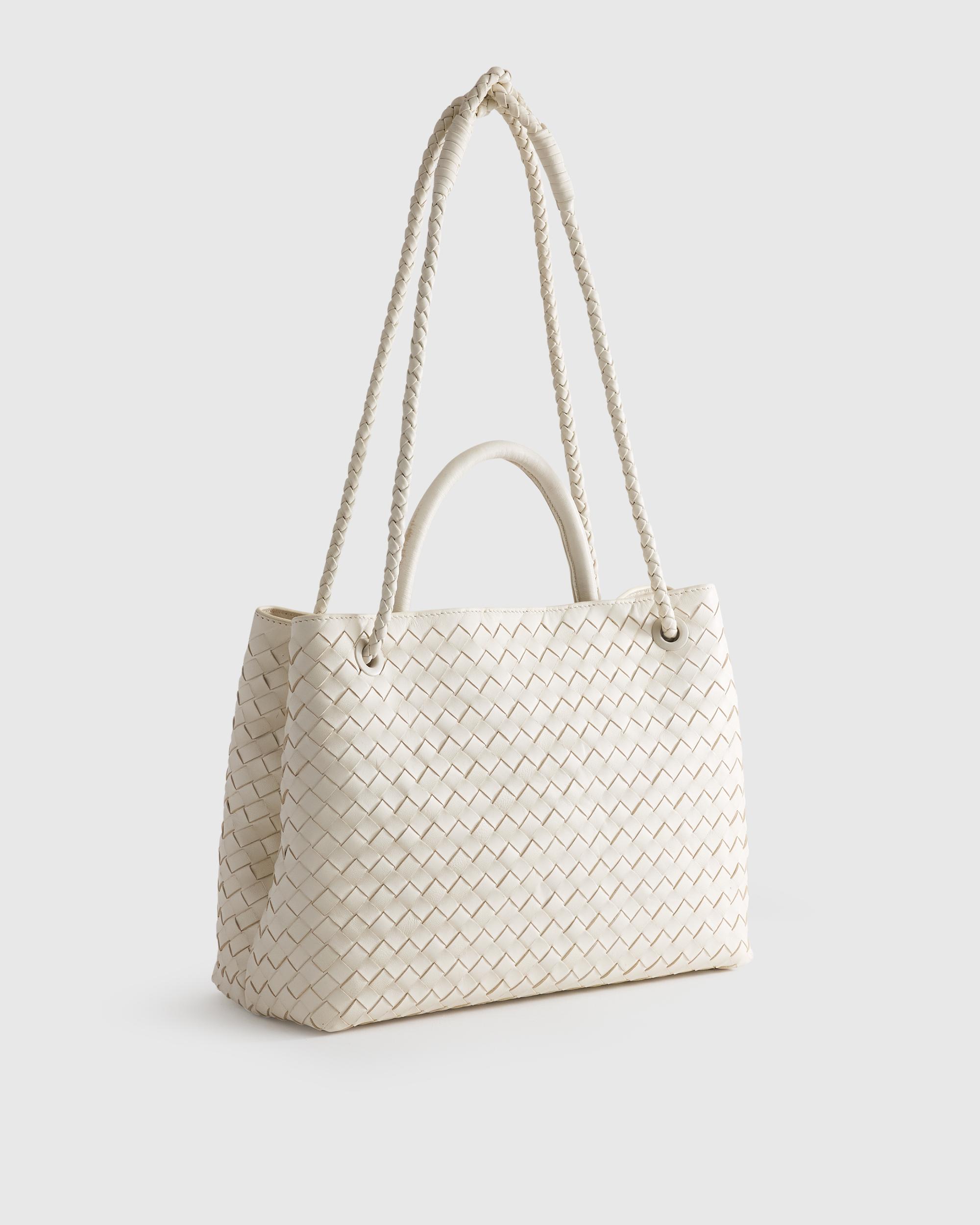 Quince | Women's Italian Leather Handwoven Satchel Product Image