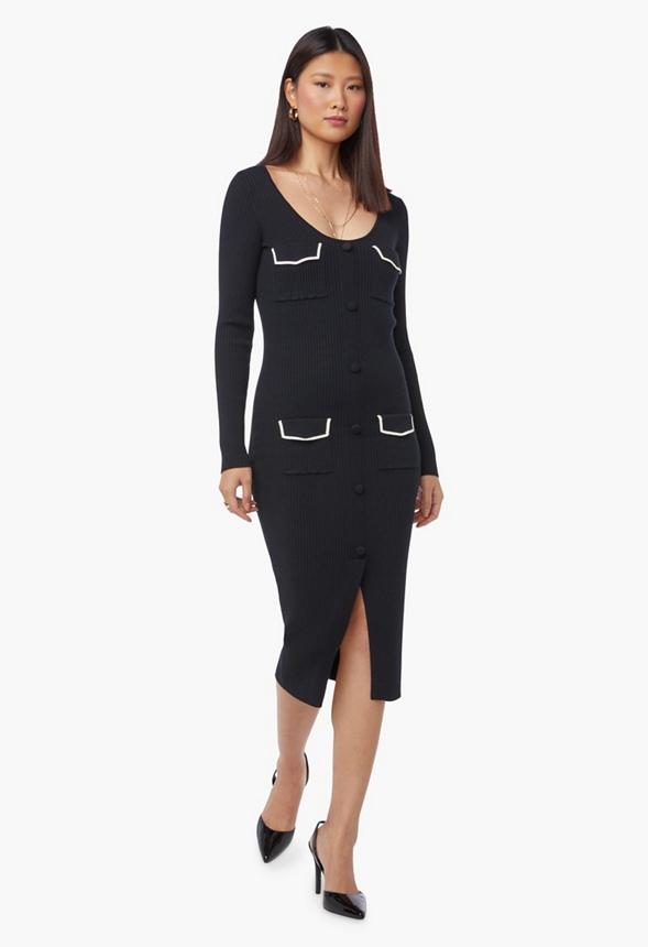 JustFab Margaux Platform Loafer Pump Womens Black/ White Size 8.5 Product Image