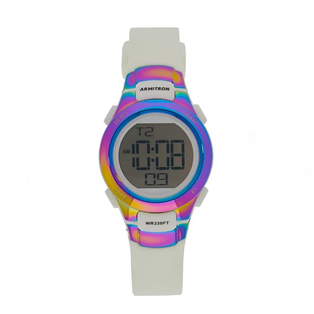 Armitron Pro Sport Men's EL LCD Multicolored Digital Chronograph Watch - 45-7012RBW, Size: Small Product Image