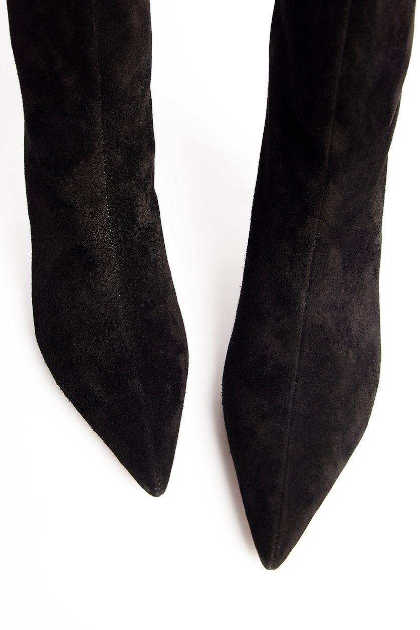 Ankle Suede Pointy Toe Boots Product Image