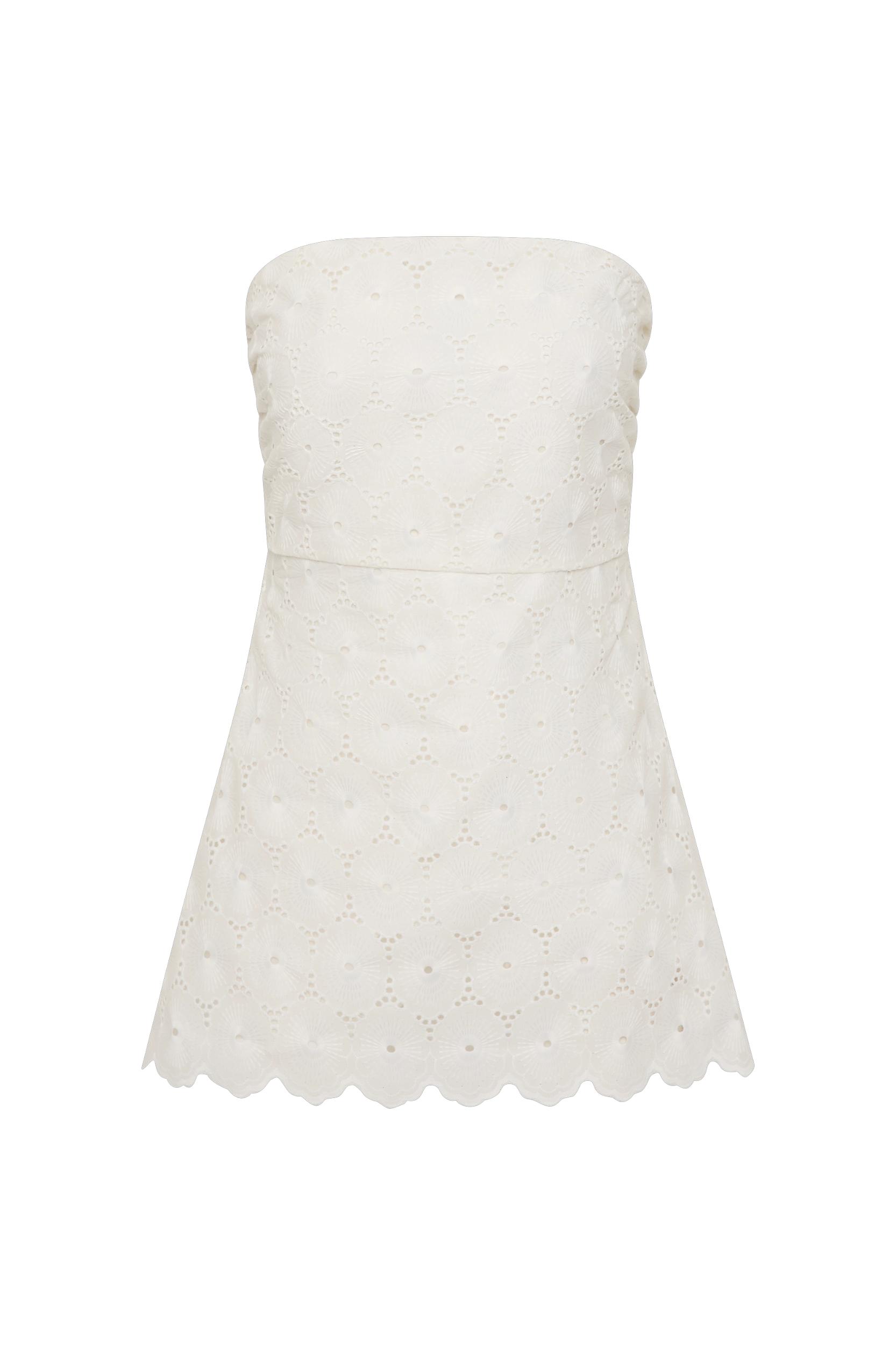 Pamina Top Dolce Broderie White Product Image