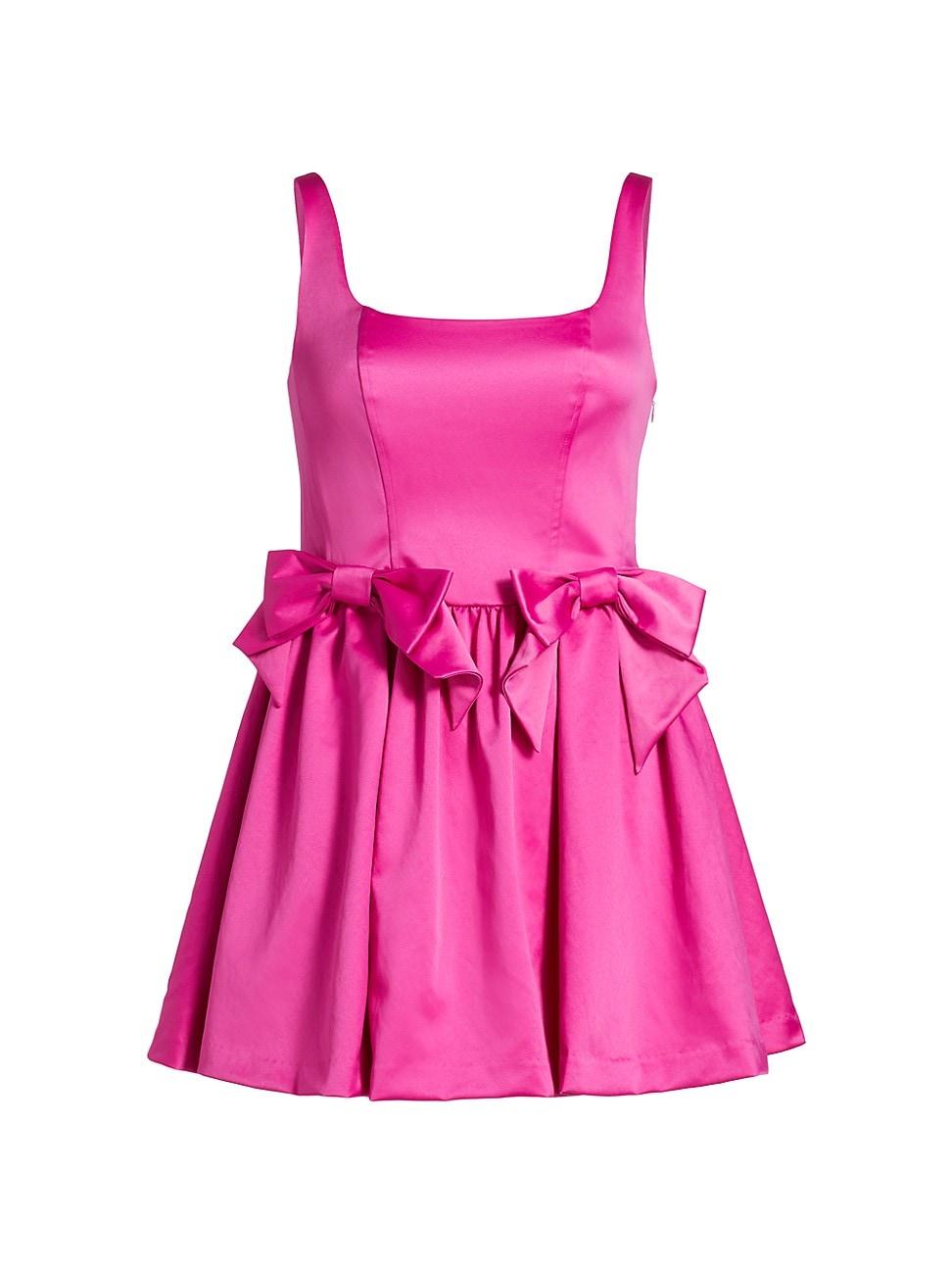 Womens Bayer Bow-Detailed A-Line Minidress Product Image