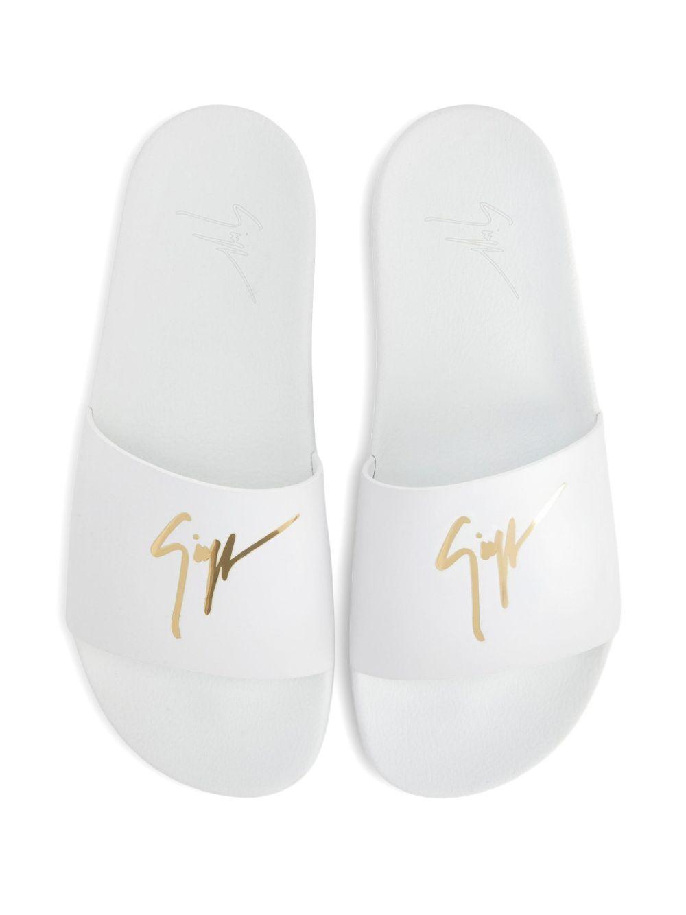 Brett leather logo slides Product Image