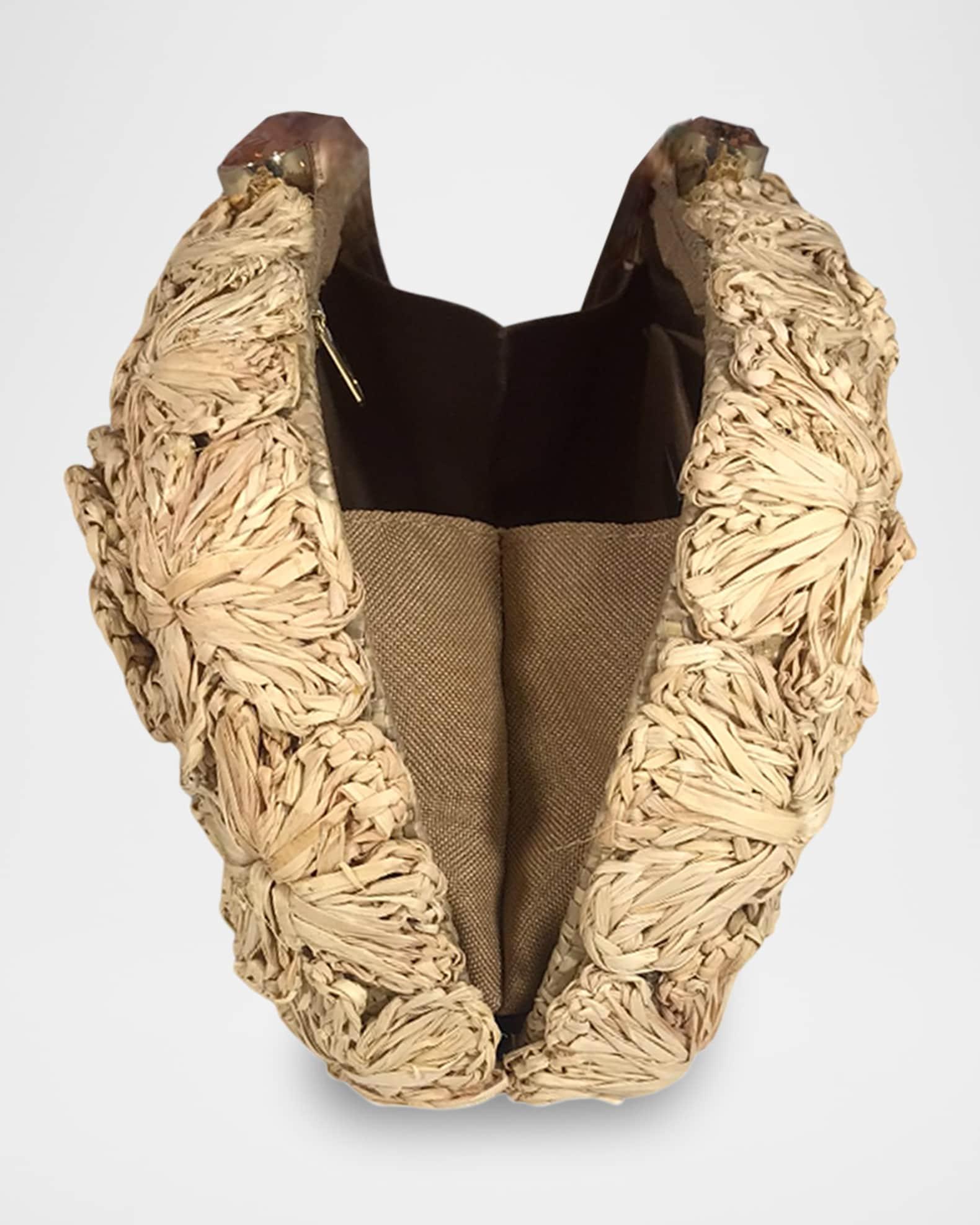 Mia Flowers Straw Shoulder Bag Product Image