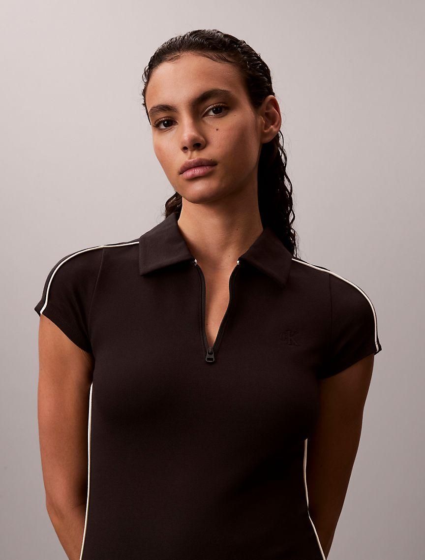 Tech Knit Polo Mini Dress Product Image
