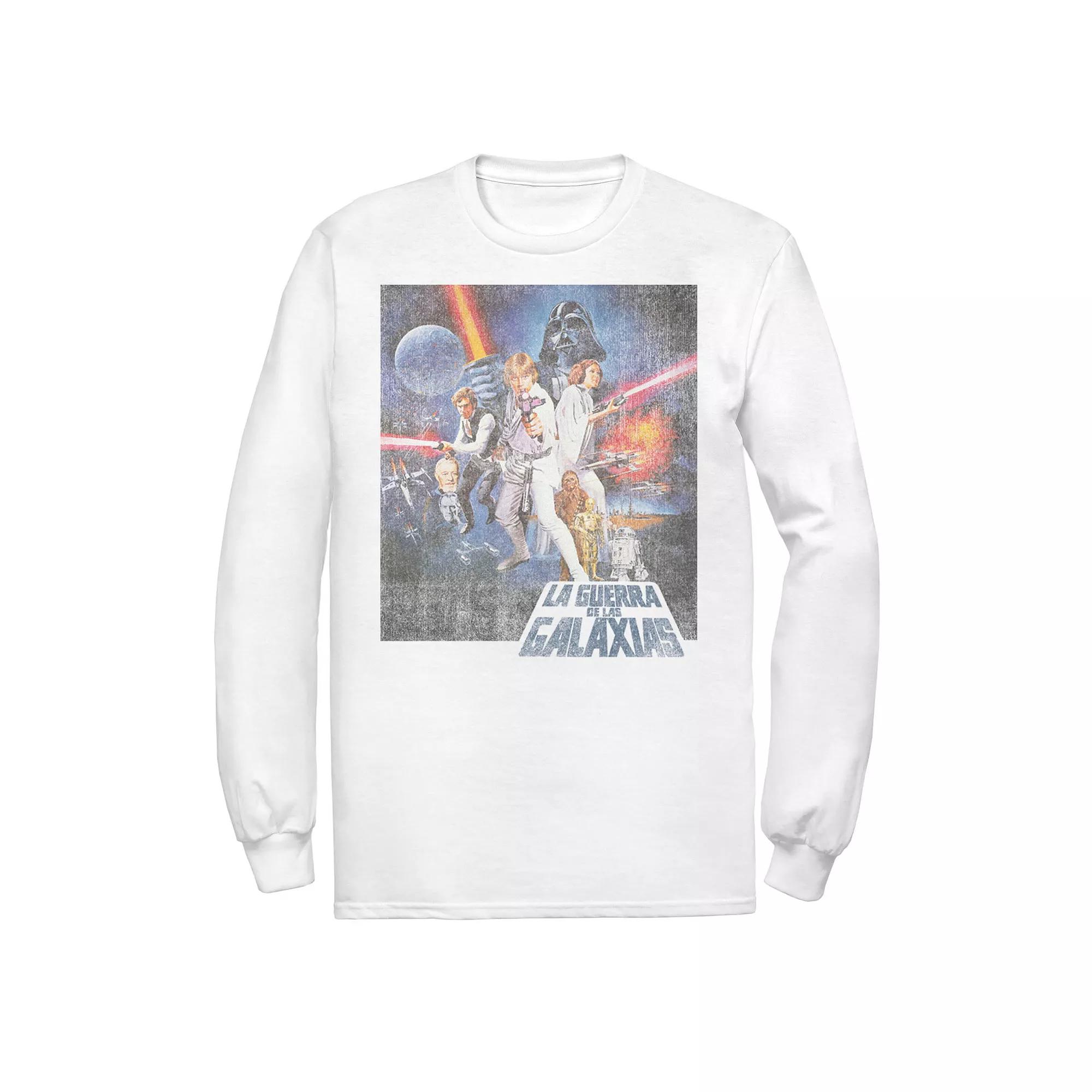 Men's Star Wars La Guerra De Las Galaxias Faded Poster Tee,  Product Image