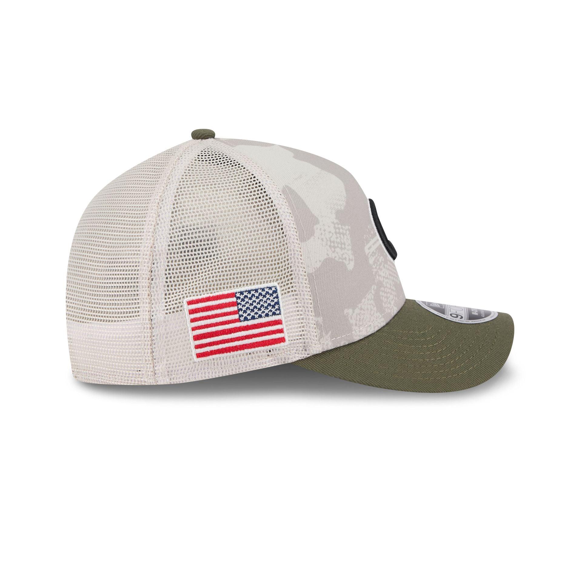Chicago Cubs Armed Forces Day 2025 9FORTY M-Crown A-Frame Trucker Hat Male Product Image