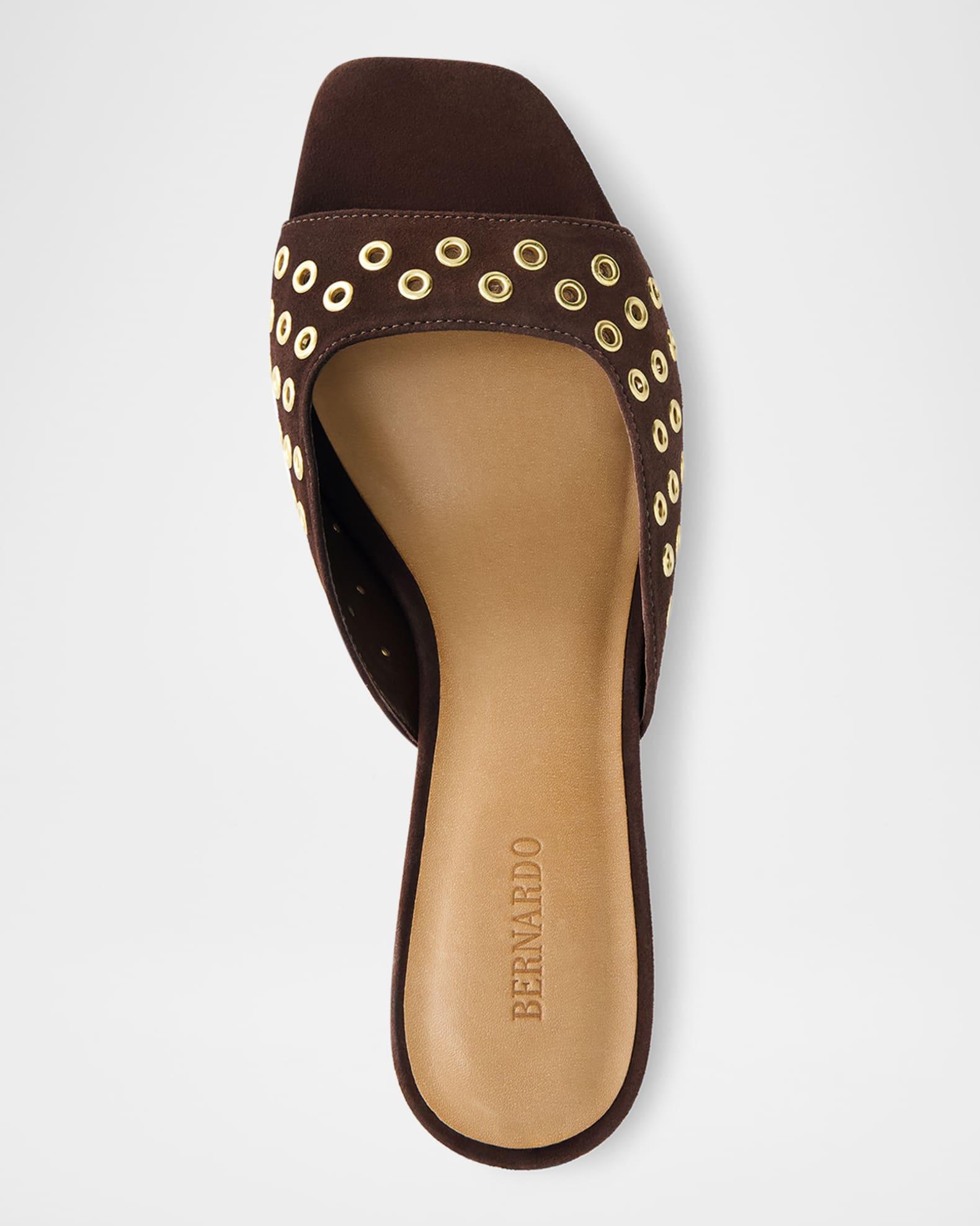 Suede Grommet Slide Mule Sandals Product Image