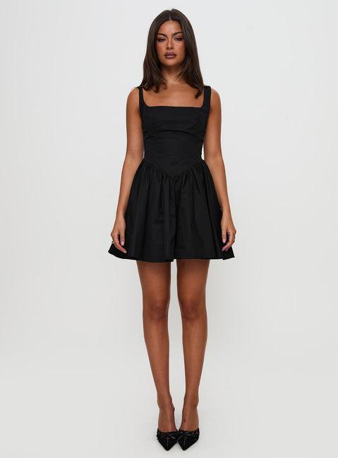 Straplie Mini Dress Black Product Image