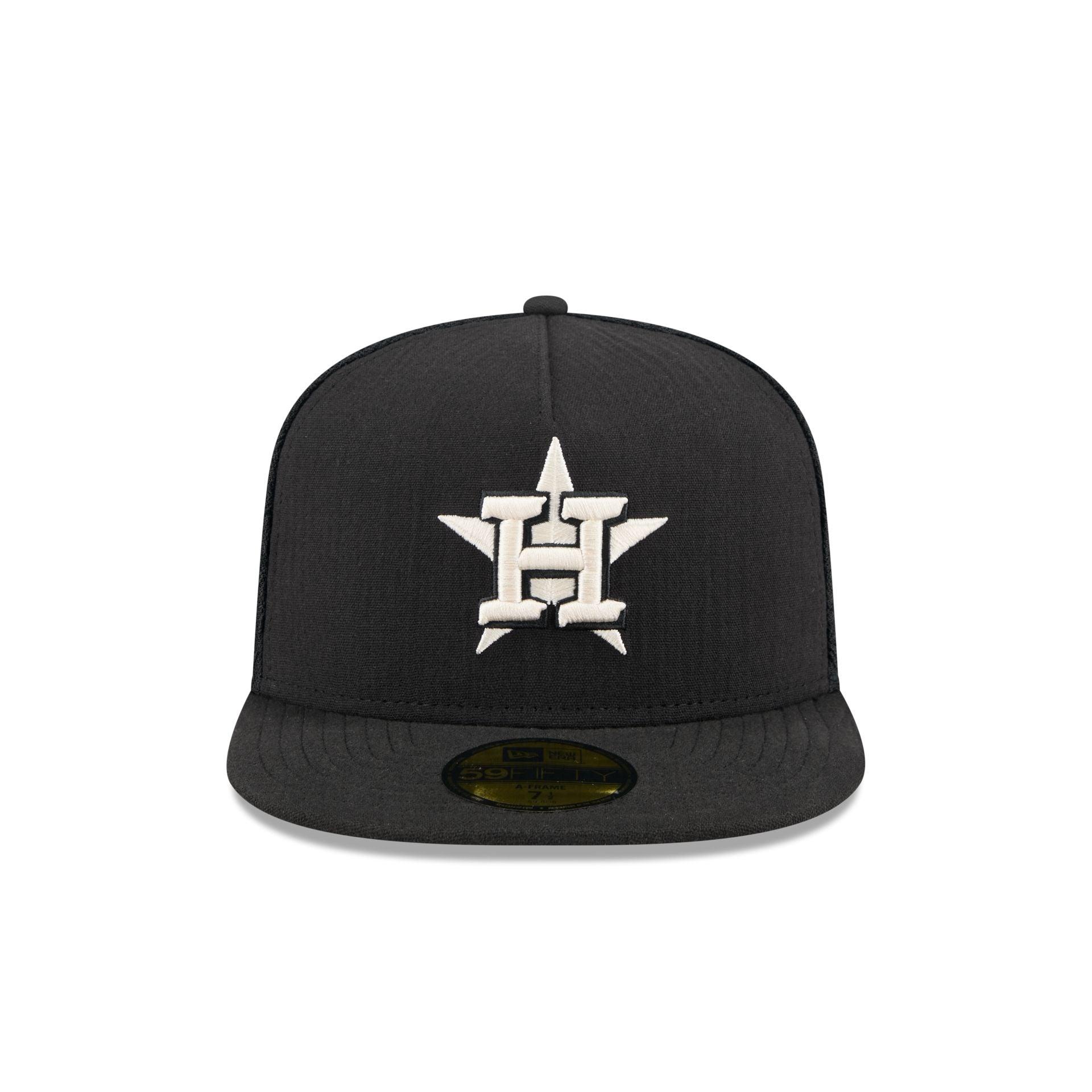 Houston Astros Black Mesh 59FIFTY A-Frame Fitted Hat Male Product Image