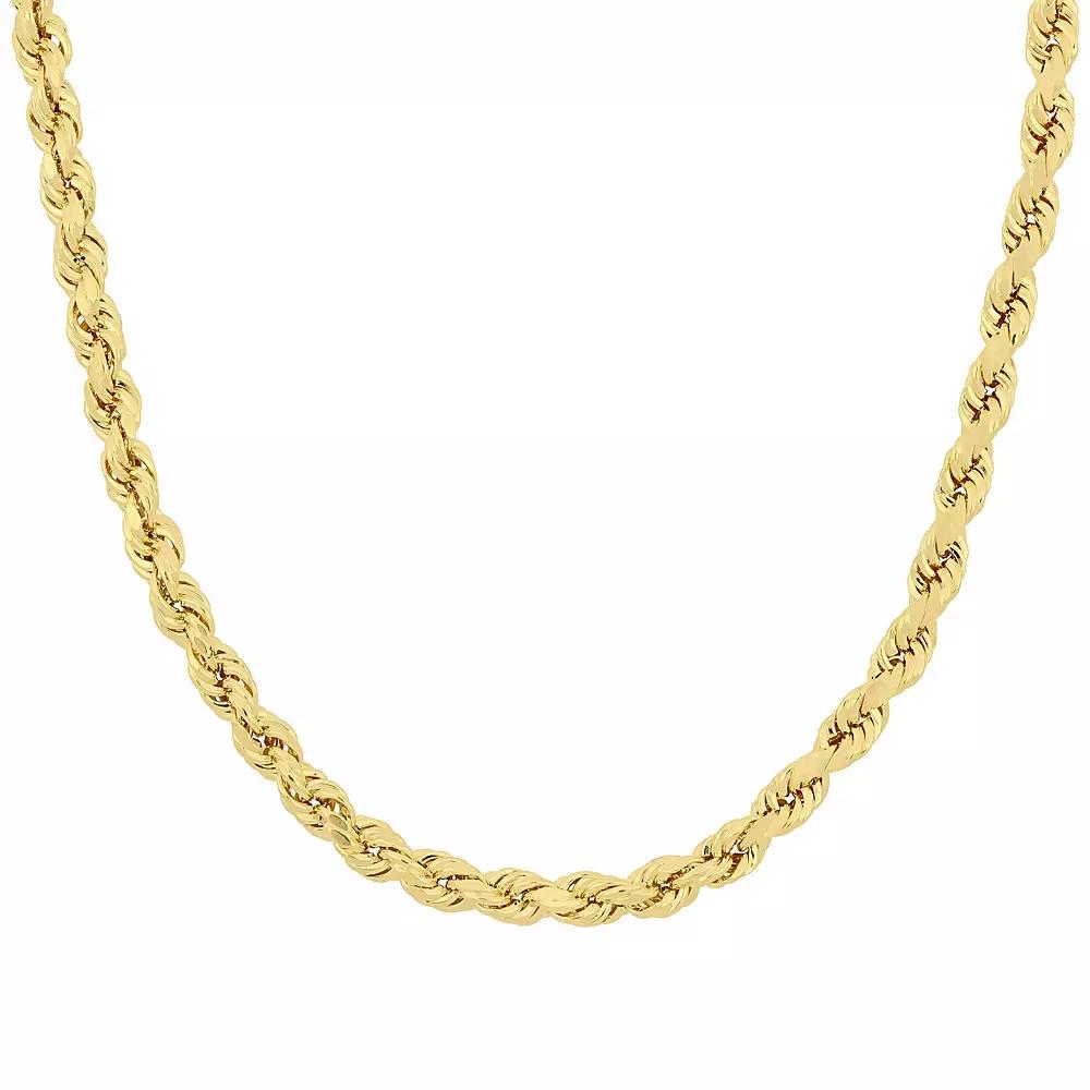 Stella Grace 10k Gold Men's Rope Chain Necklace,  Product Image