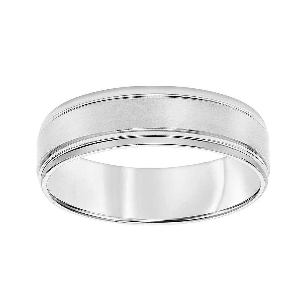 AXL 10k White Gold 6 mm Comfort Fit Men's Band, Size: 9 Product Image